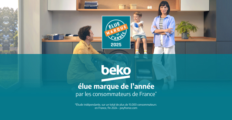 Beko, élue Marque de l'Année 2025 par des milliers de consommateurs français Beko, élue Marque de l'Année 2025 par des milliers de consommateurs français
