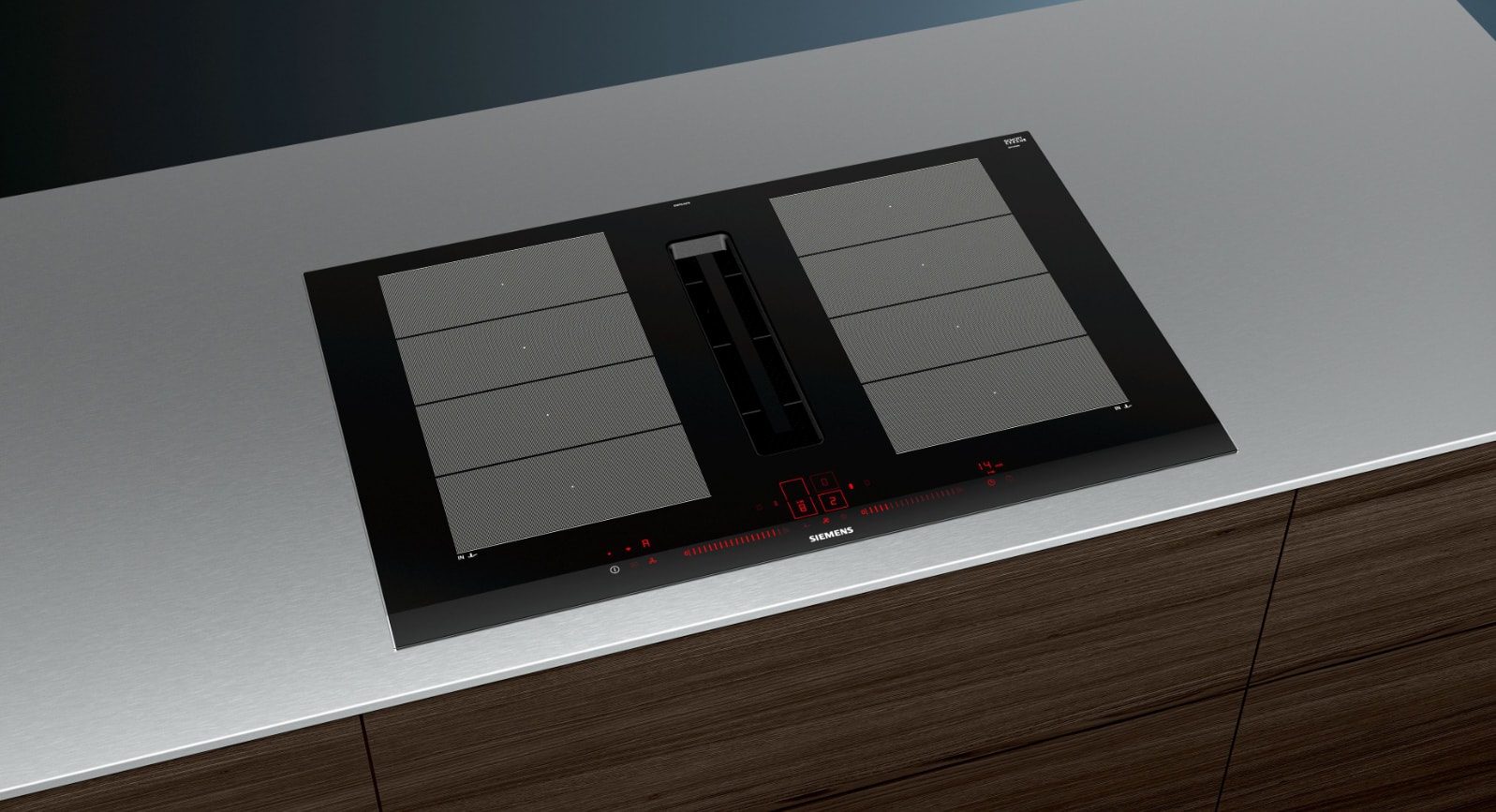 Plaque induction SIEMENS iQ700, 4 foyers, 3300W, 80cm, Noir - EX875LX67E Plaque induction SIEMENS iQ700, 4 foyers, 3300W, 80cm, Noir - EX875LX67E