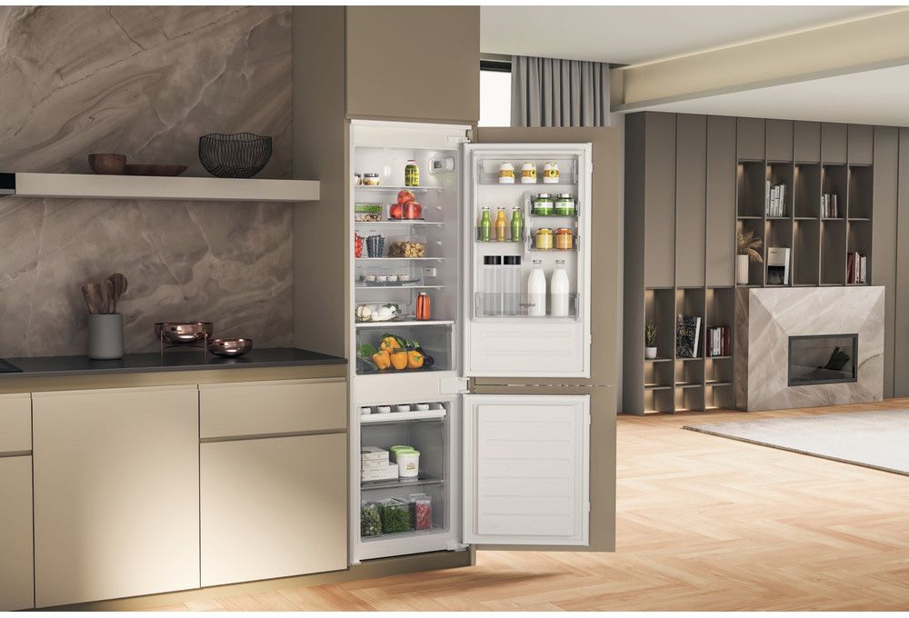 Réfrigérateur congélateur encastrable WHIRLPOOL 268L Froid statique Blanc - WHC18D051A1FR