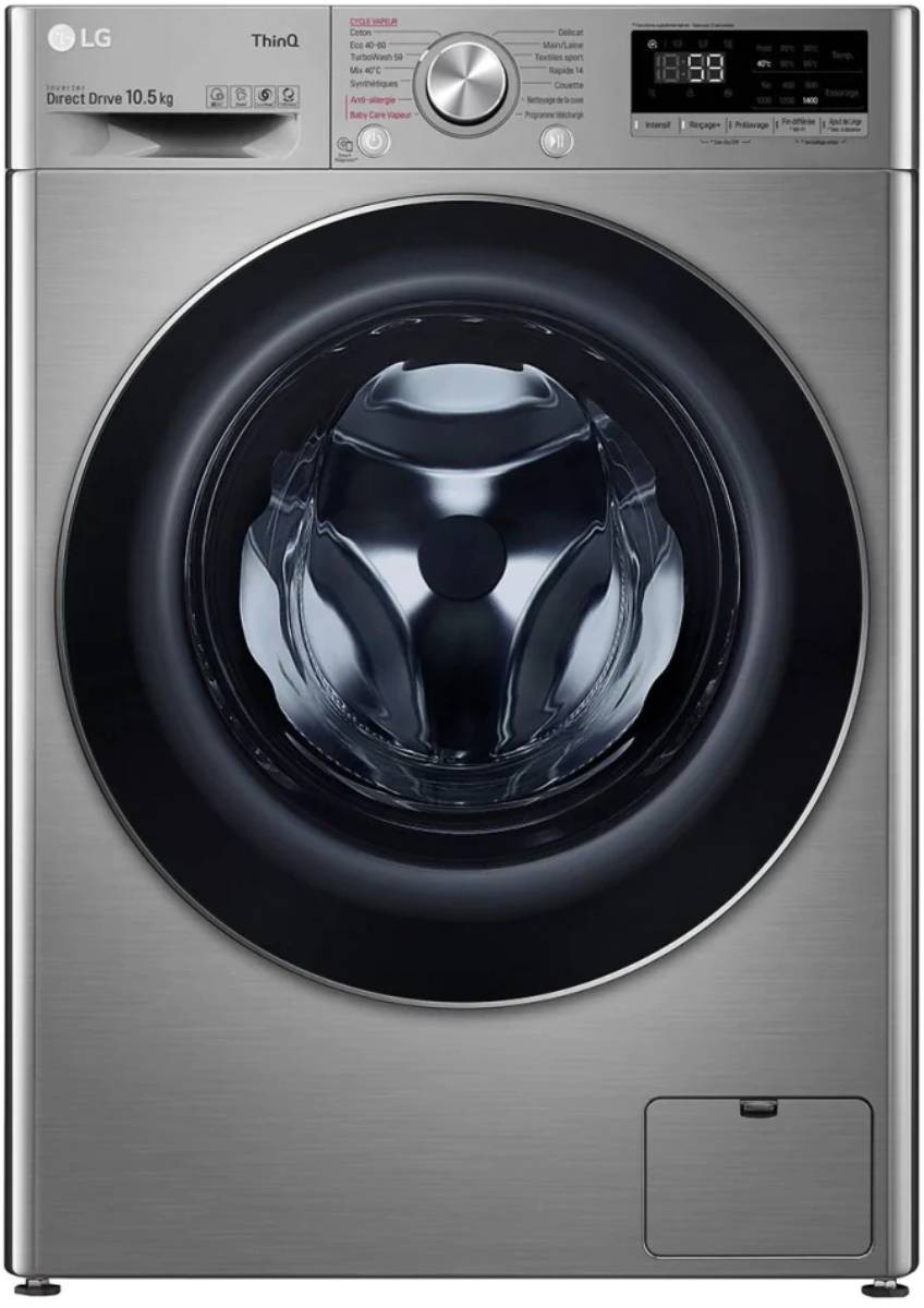 LG Lave linge Frontal AI Direct Drive Turbowash 10.5 kg F14V52IXS LG Lave linge Frontal AI Direct Drive Turbowash 10.5 kg F14V52IXS
