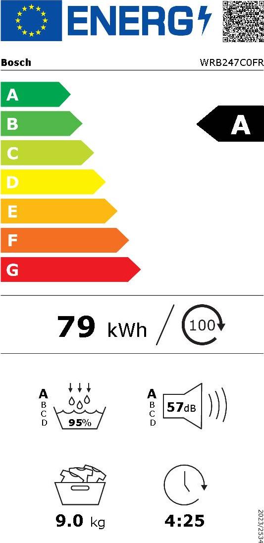 Sèche linge Condensation BOSCH  - WRB247C0FR