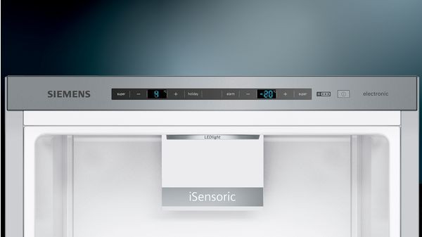 Réfrigérateur congélateur bas SIEMENS , IQ500, Froid Brassé, 413L, Inox - KG49EAICA