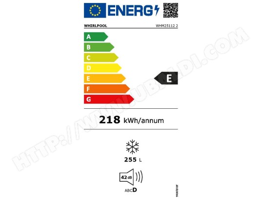 Congélateur coffre WHIRLPOOL Froid statique 251L Blanc - WHM251122