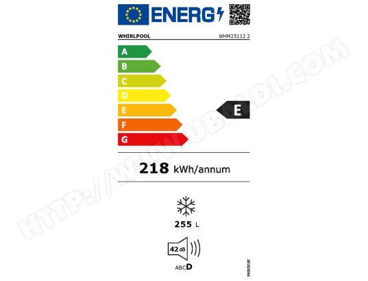 WHIRLPOOL Congélateur coffre Froid statique 251L Blanc - WHM251122