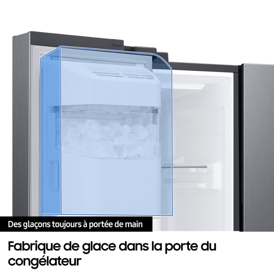 Réfrigérateur américain SAMSUNG No frost 634L Inox - RS70F66KCF