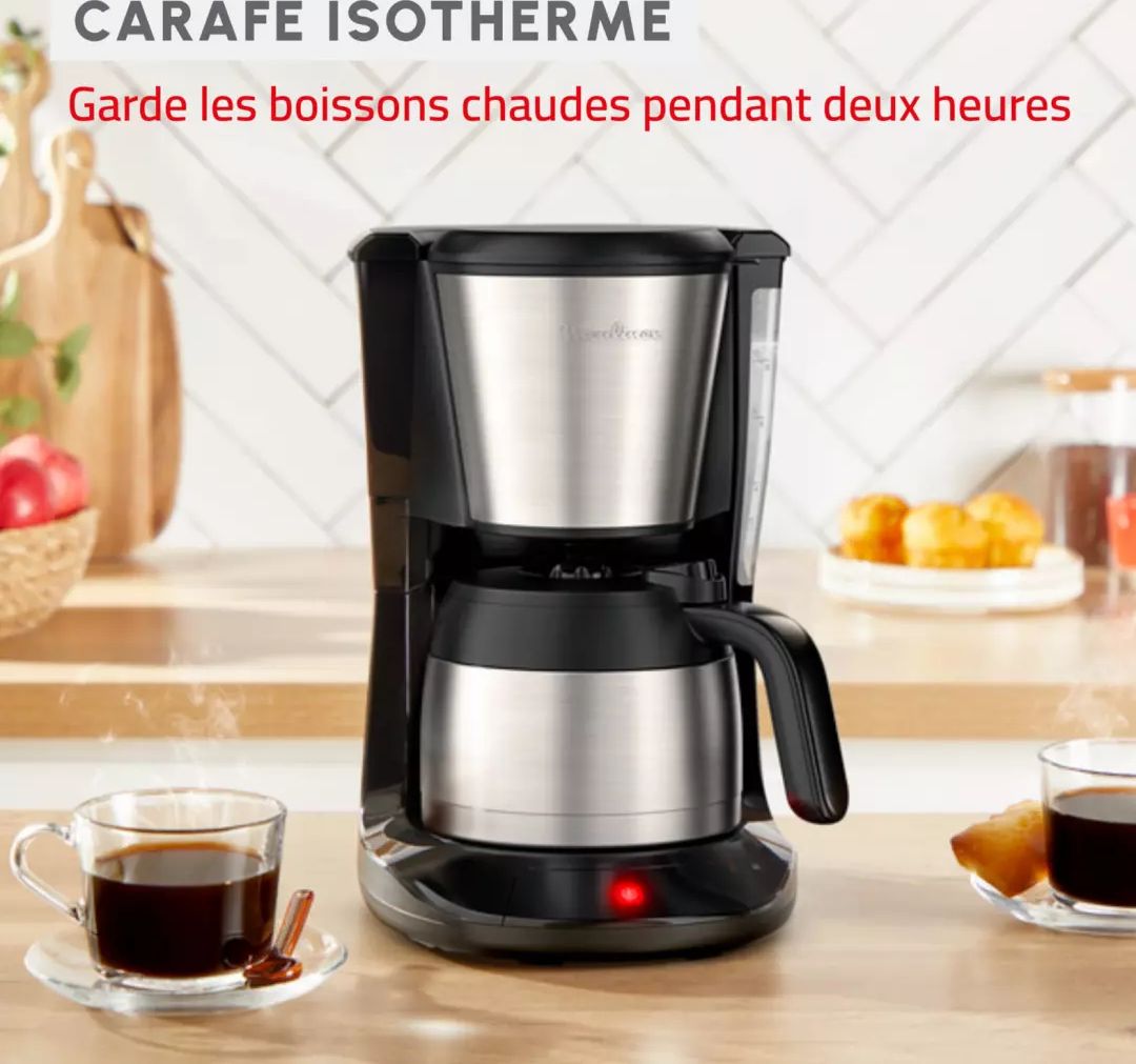 Cafetière MOULINEX Isotherme 0.9L 12 tasses Inox - FT5S0DE0