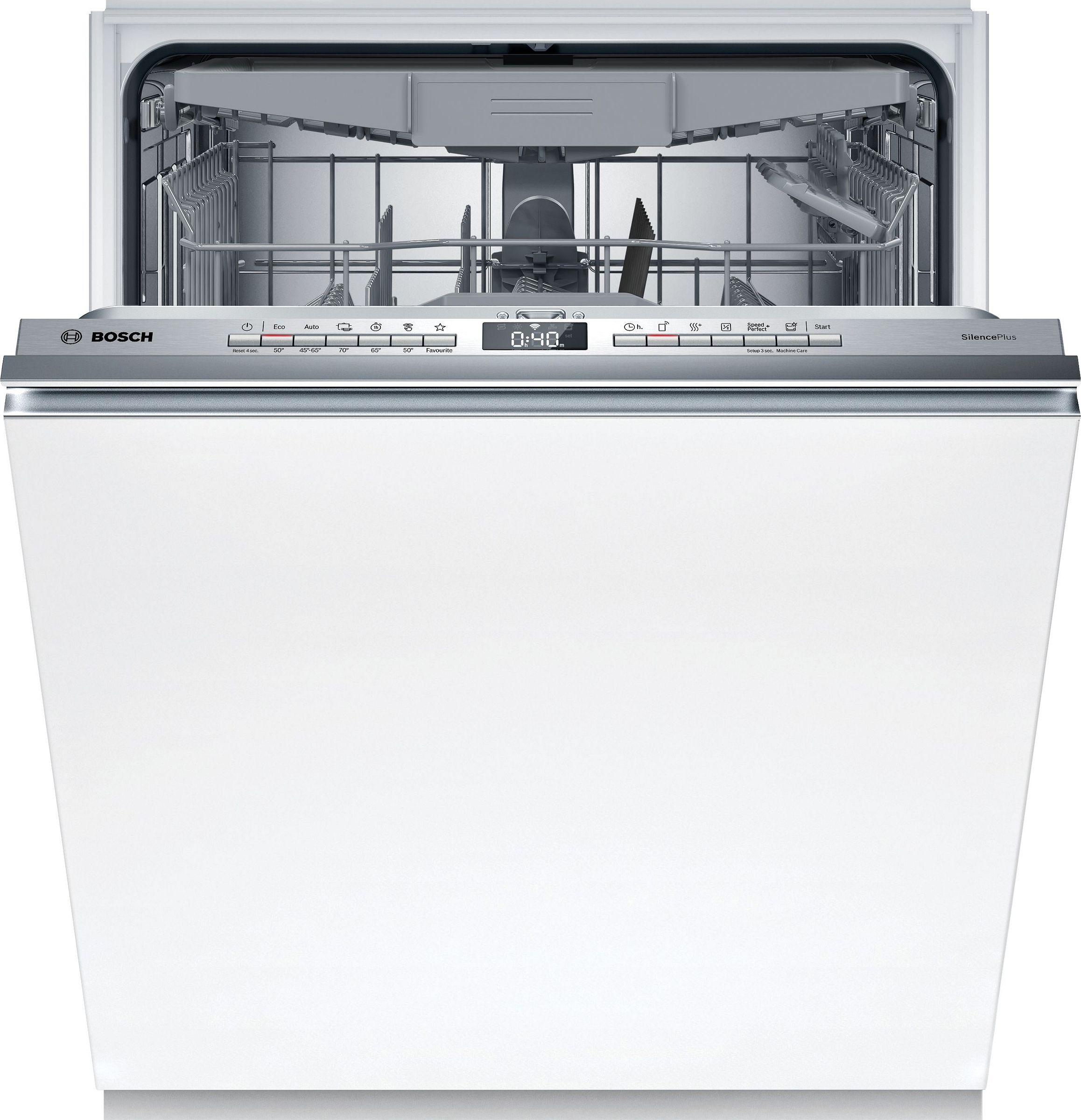 Lave vaisselle tout integrable 60 cm BOSCH Connecté 14 couverts 42dB Inox SBV4HCX07E