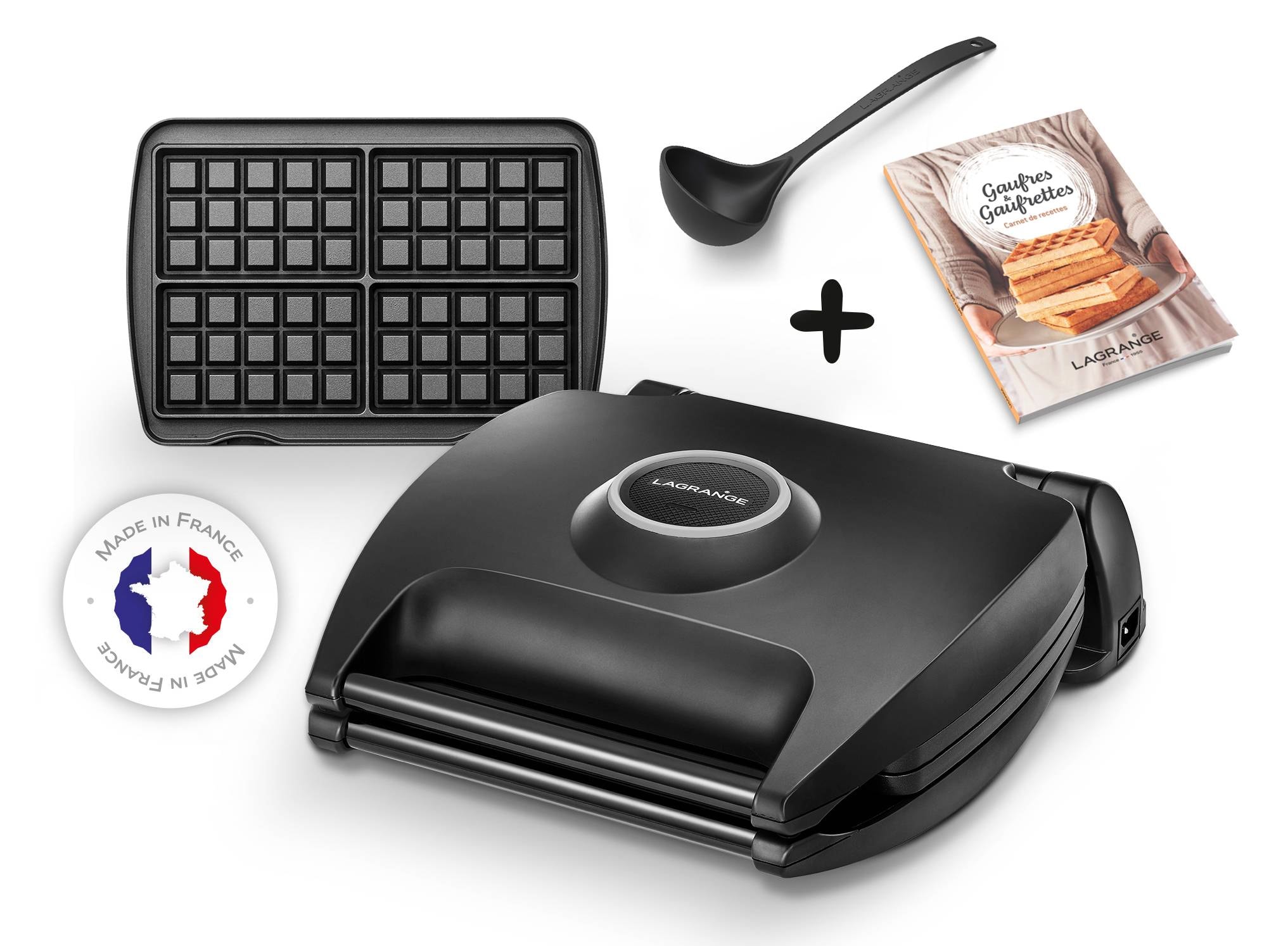 Gaufrier LAGRANGE Réversible 1700W Noir 089001