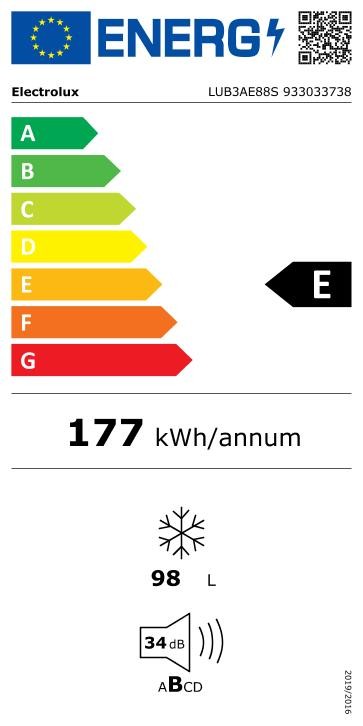 ELECTROLUX Congélateur encastrable top Série 600 LowFrost 98L