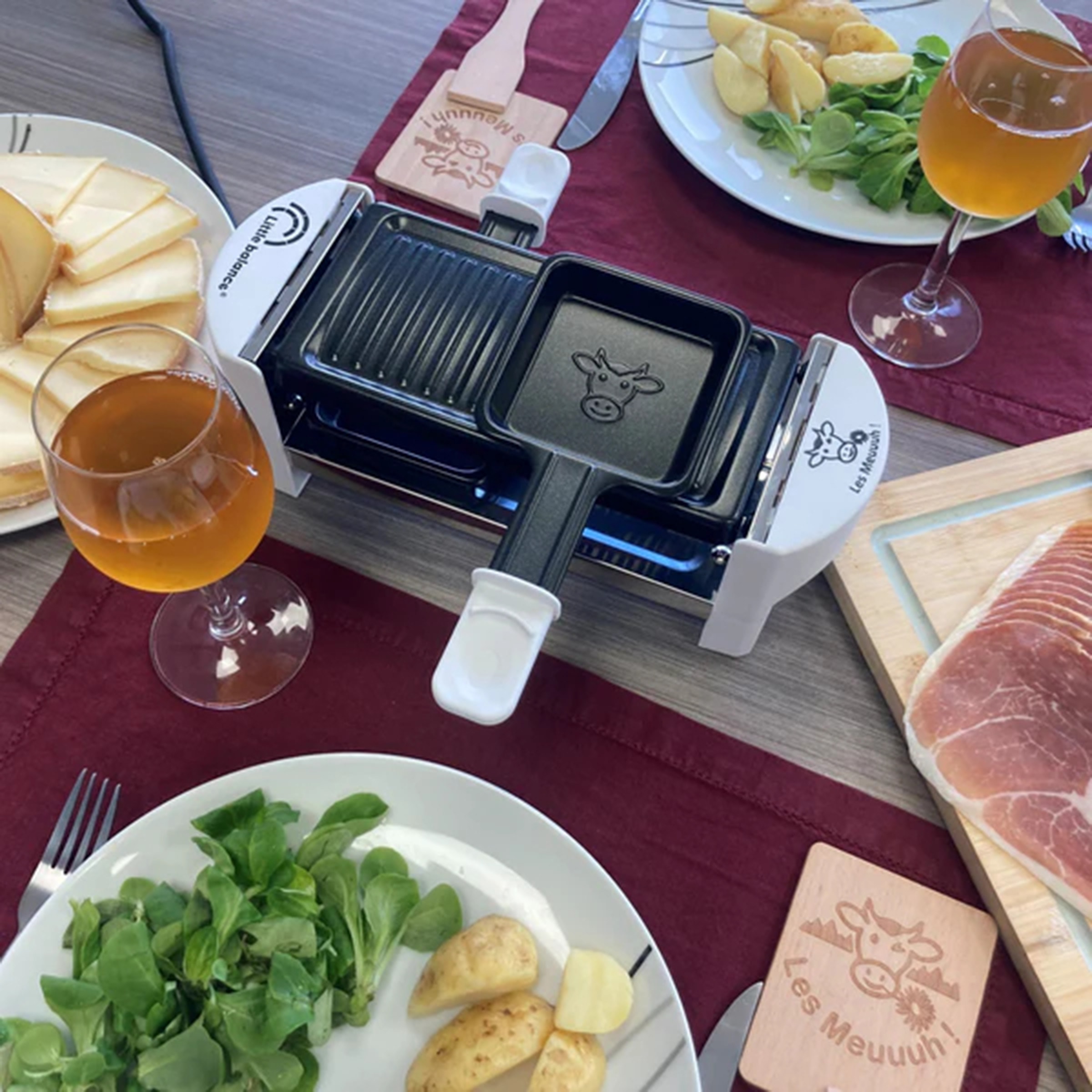 Raclette Multifonction LITTLE BALANCE 2 personnes 320W Blanche - 8614