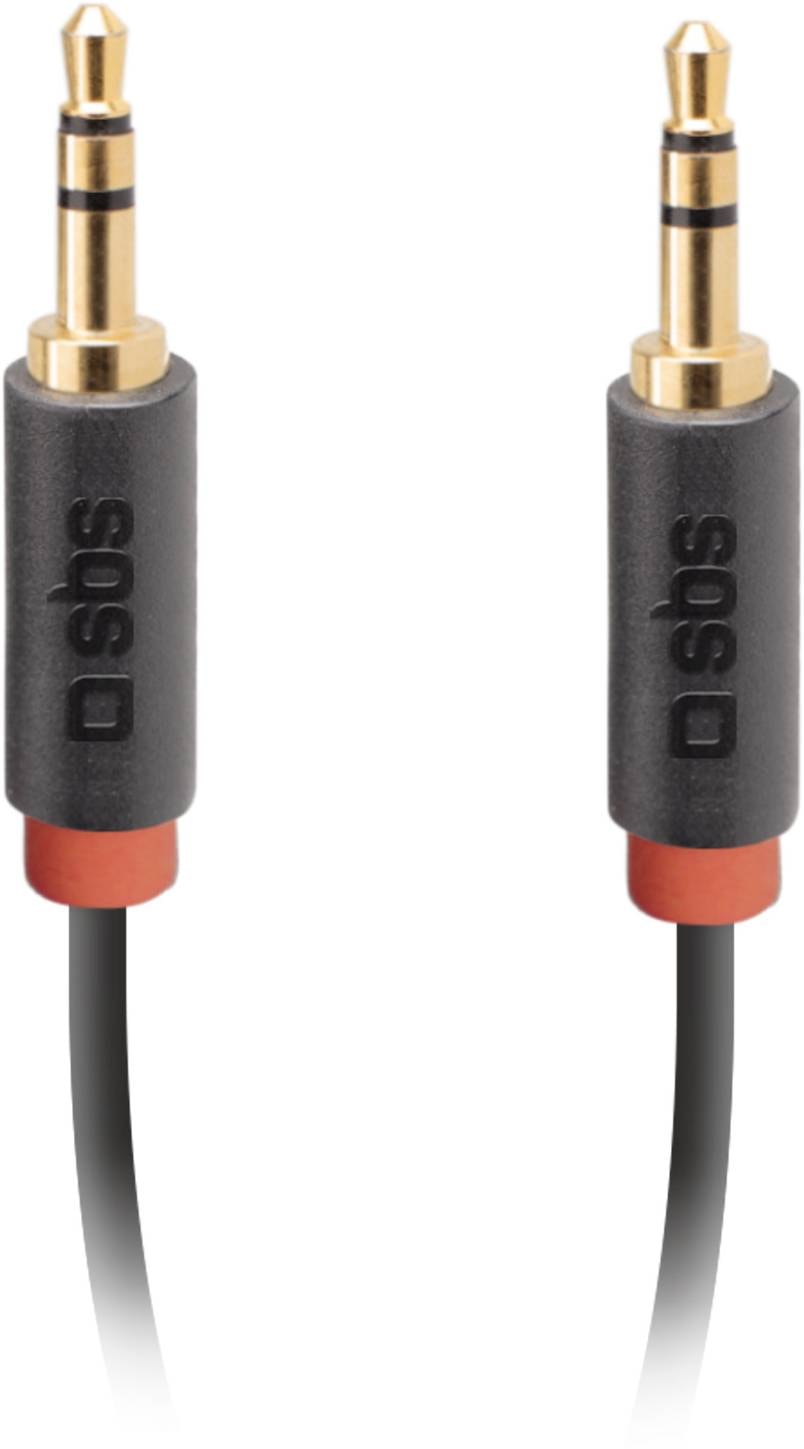 SBS Câble Jack Câble audio stéréo Jack 3,5 mm pour mobiles et smartphones  - CABL-AUDIOJACK3/5MM