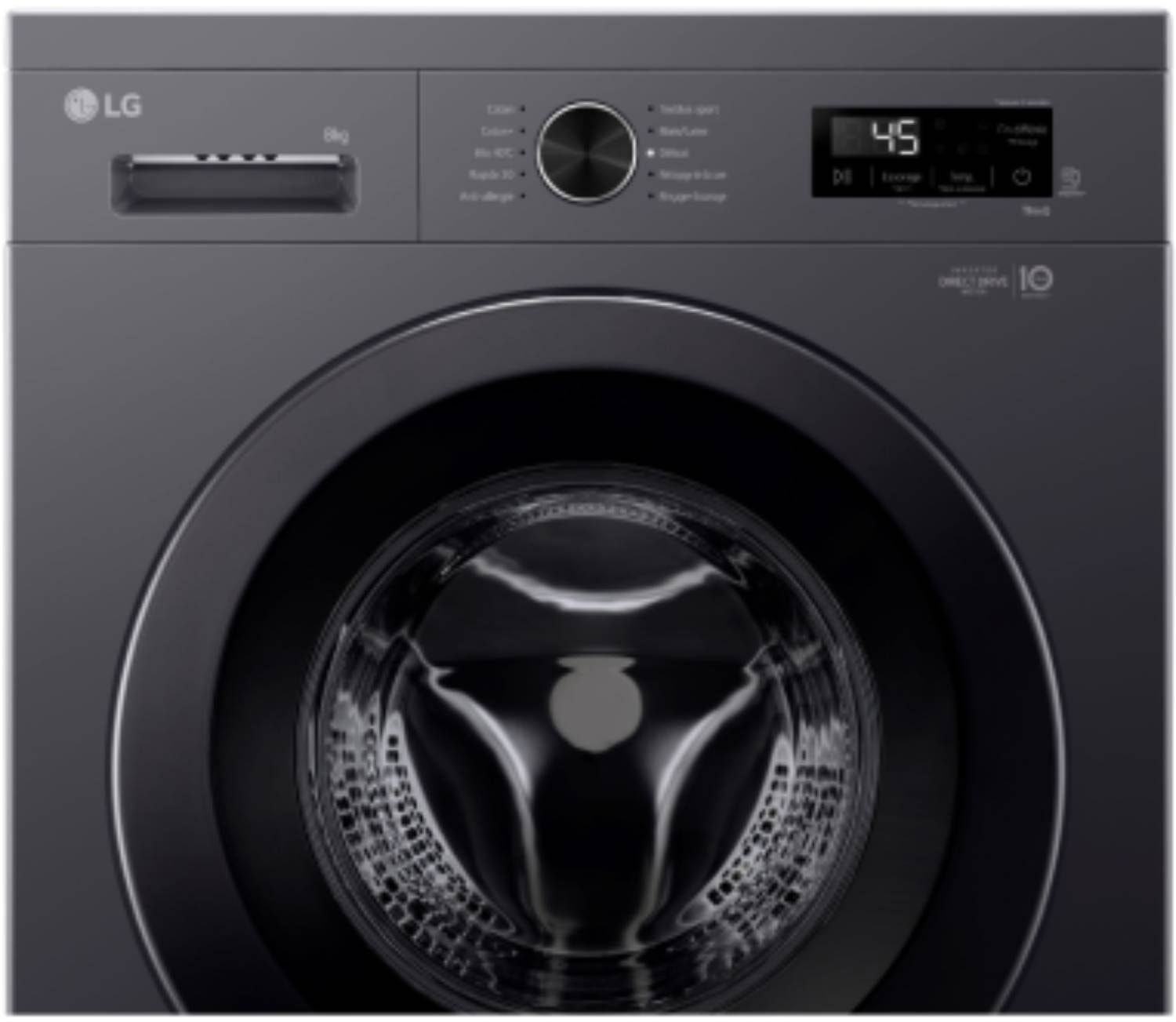 Lave linge Frontal LG , 1400 trs/mn, 8kg, Noir - F84B15MBS Lave linge Frontal LG , 1400 trs/mn, 8kg, Noir - F84B15MBS