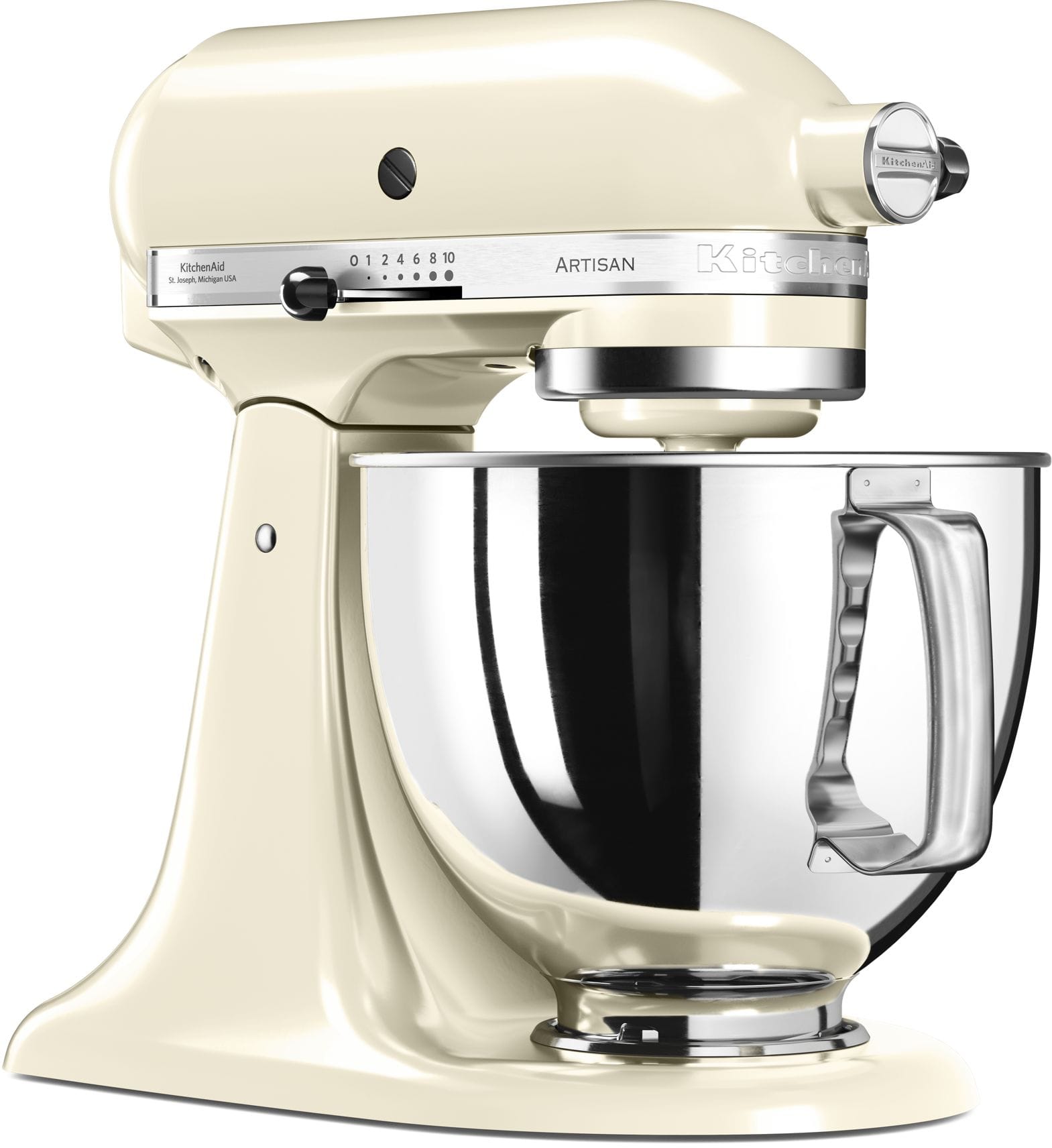 Robot culinaire KITCHENAID Patissier Artisan à tête inclinable 4.8L Crème 5KSM125EAC