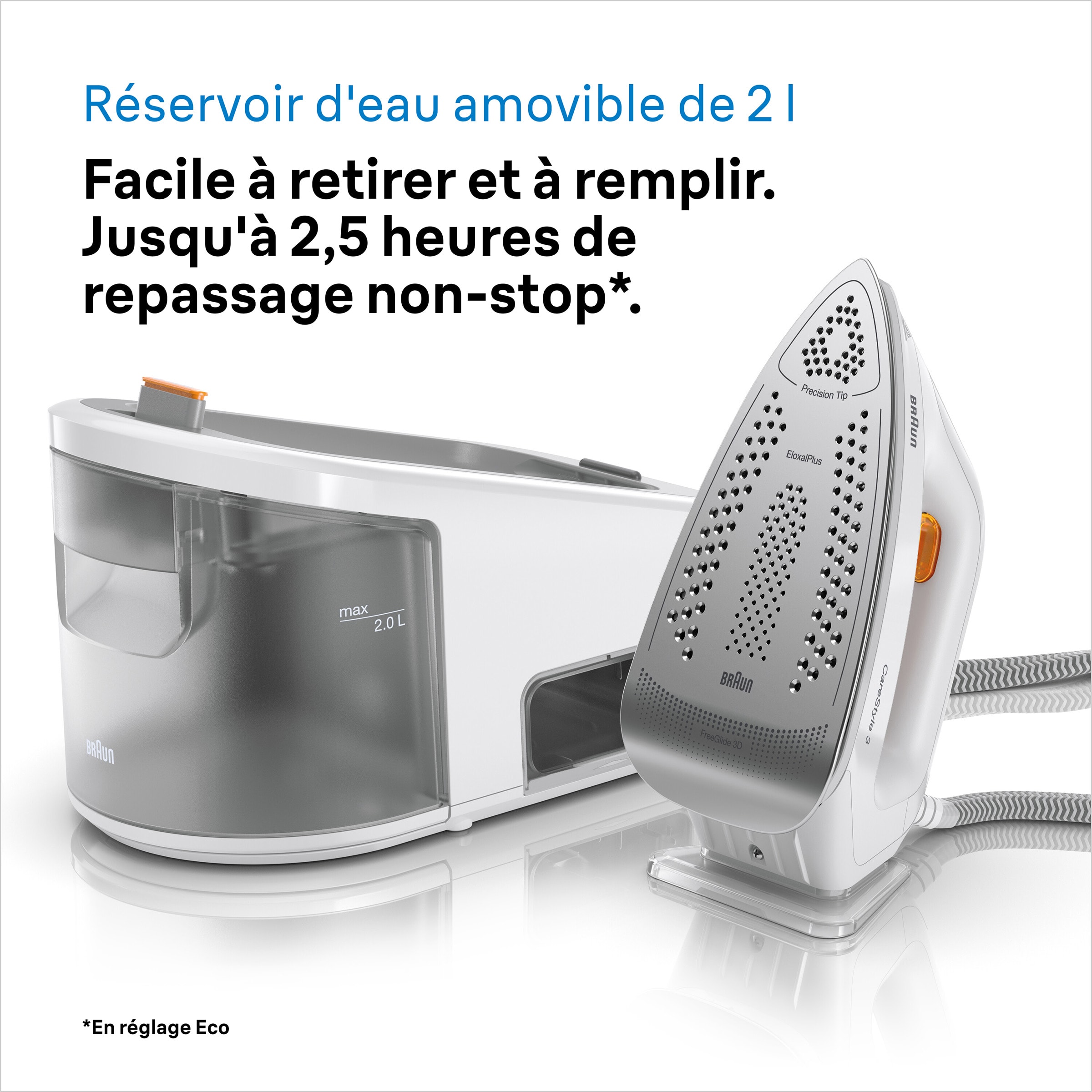 Centrale vapeur BRAUN CareStyle 3, 2400W, Blanc - IS3132WH