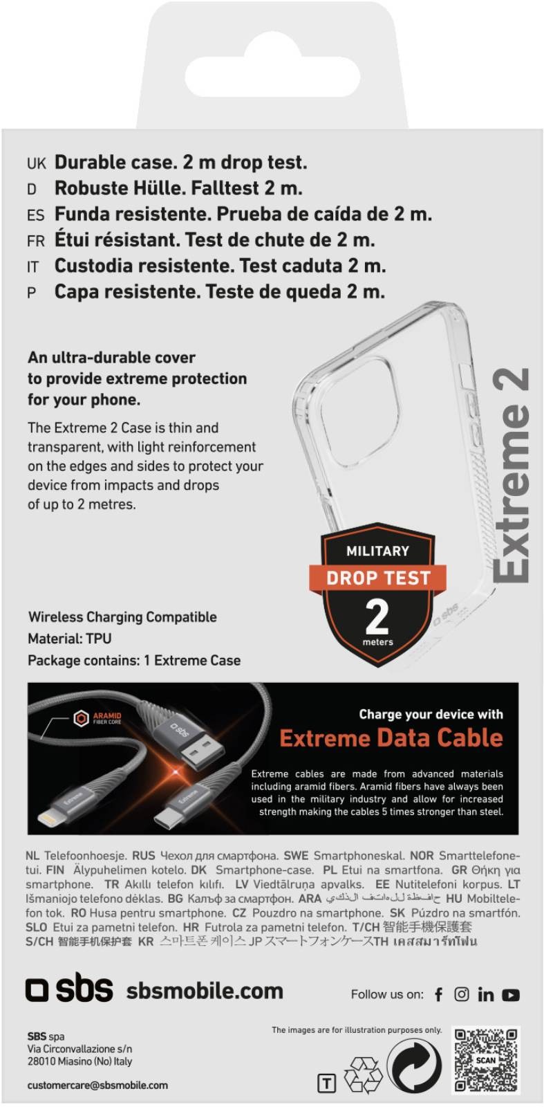 SBS Coque iPhone Coque Extreme X2 pour iPhone 14/13 - COQ-EXTRX2-IPHONE14