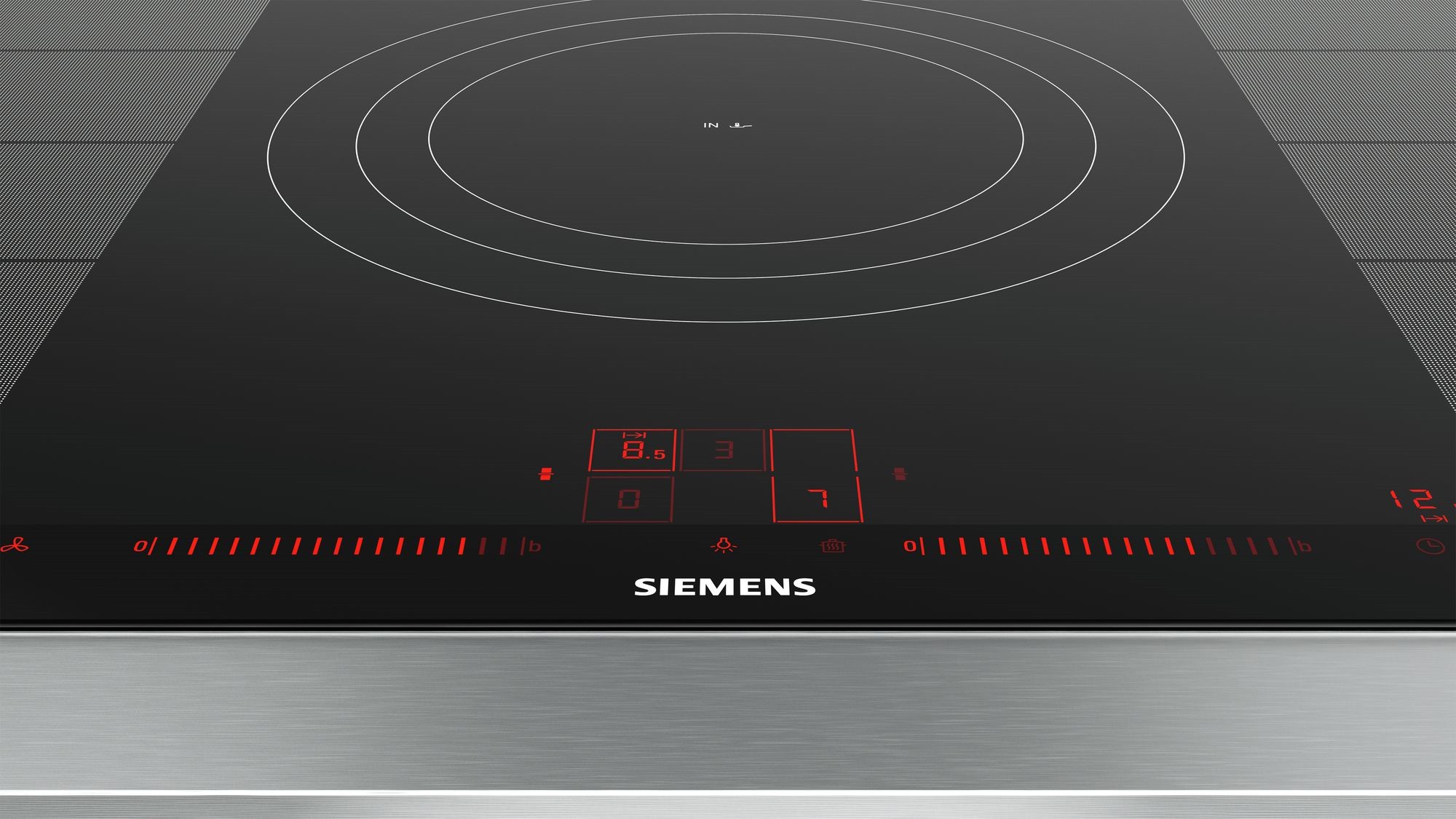 SIEMENS Plaque induction iQ700 5 foyers CookConnect 90cm Noir - EX975LVV1E