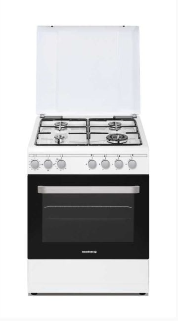Cuisiniere gaz ROSIERES 4 foyers Blanc 60 cm RGG663CSW/E