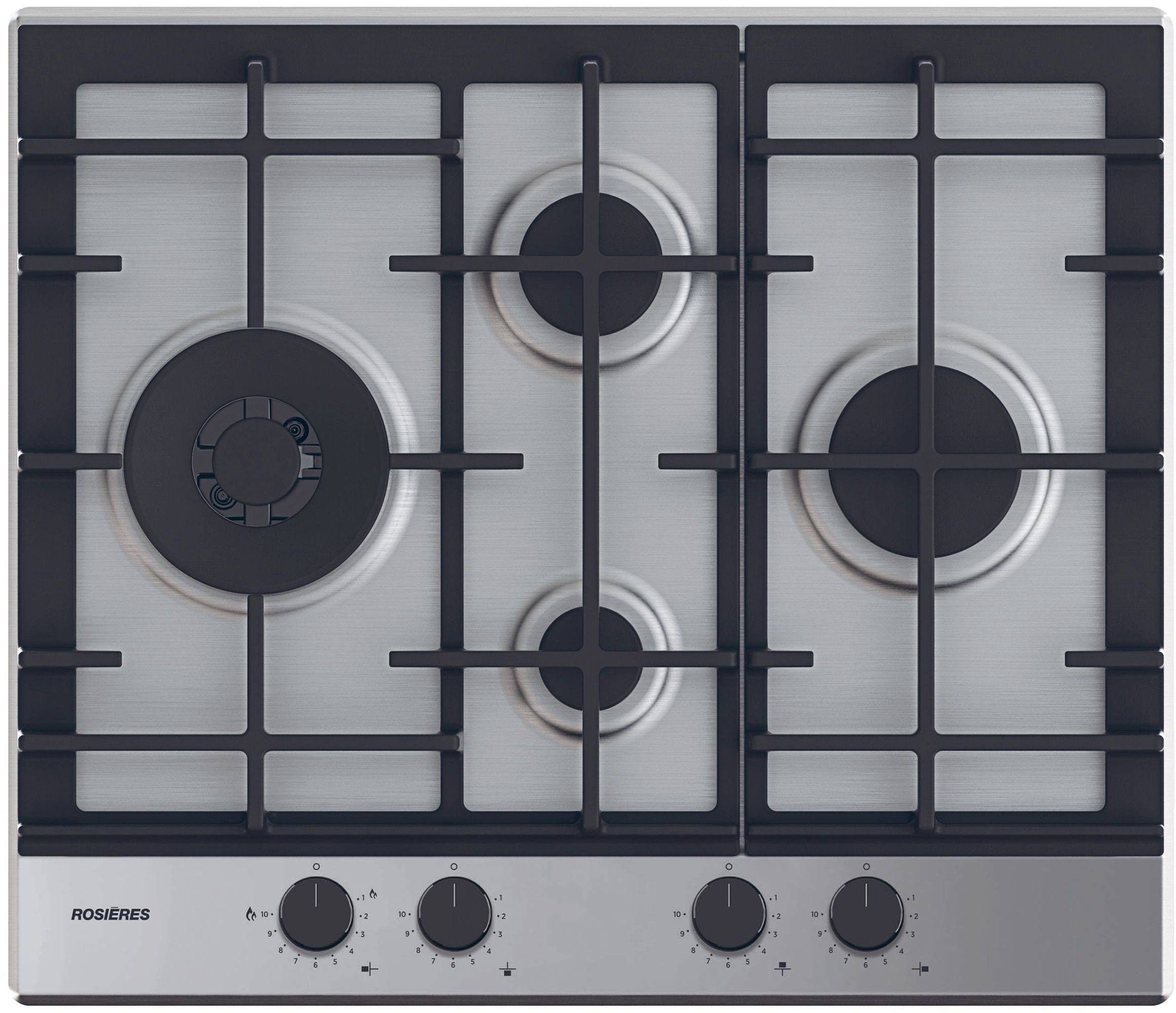 Plaque gaz ROSIERES 4 Foyers 10450W 60cm - RHG6D5WC5X