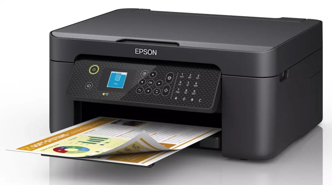 Imprimante multifonction jet d'encre EPSON Recto-Verso Wi-Fi Fax Noir - WF-2910DWF