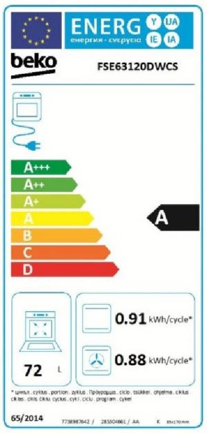 Cuisiniere mixte BEKO  - FSE63120DWCS