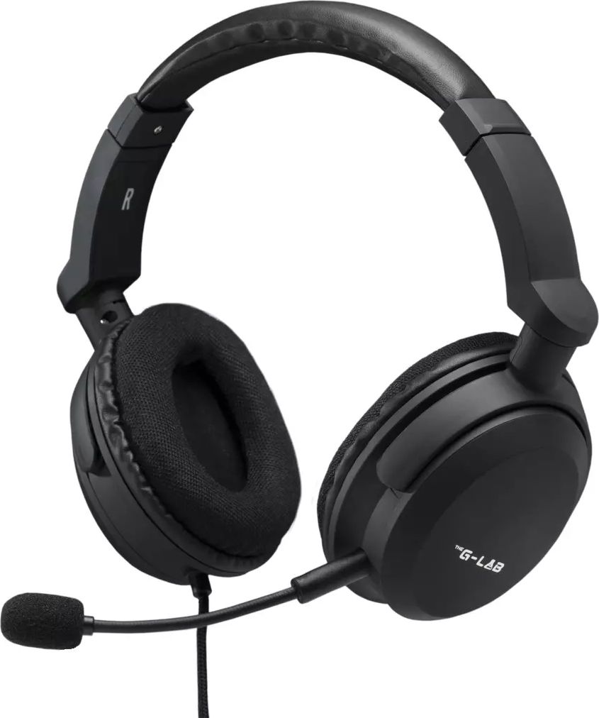Micro-Casque gaming THE G-LAB Filaire Compatible PC et consoles Noir KORP-CARBON