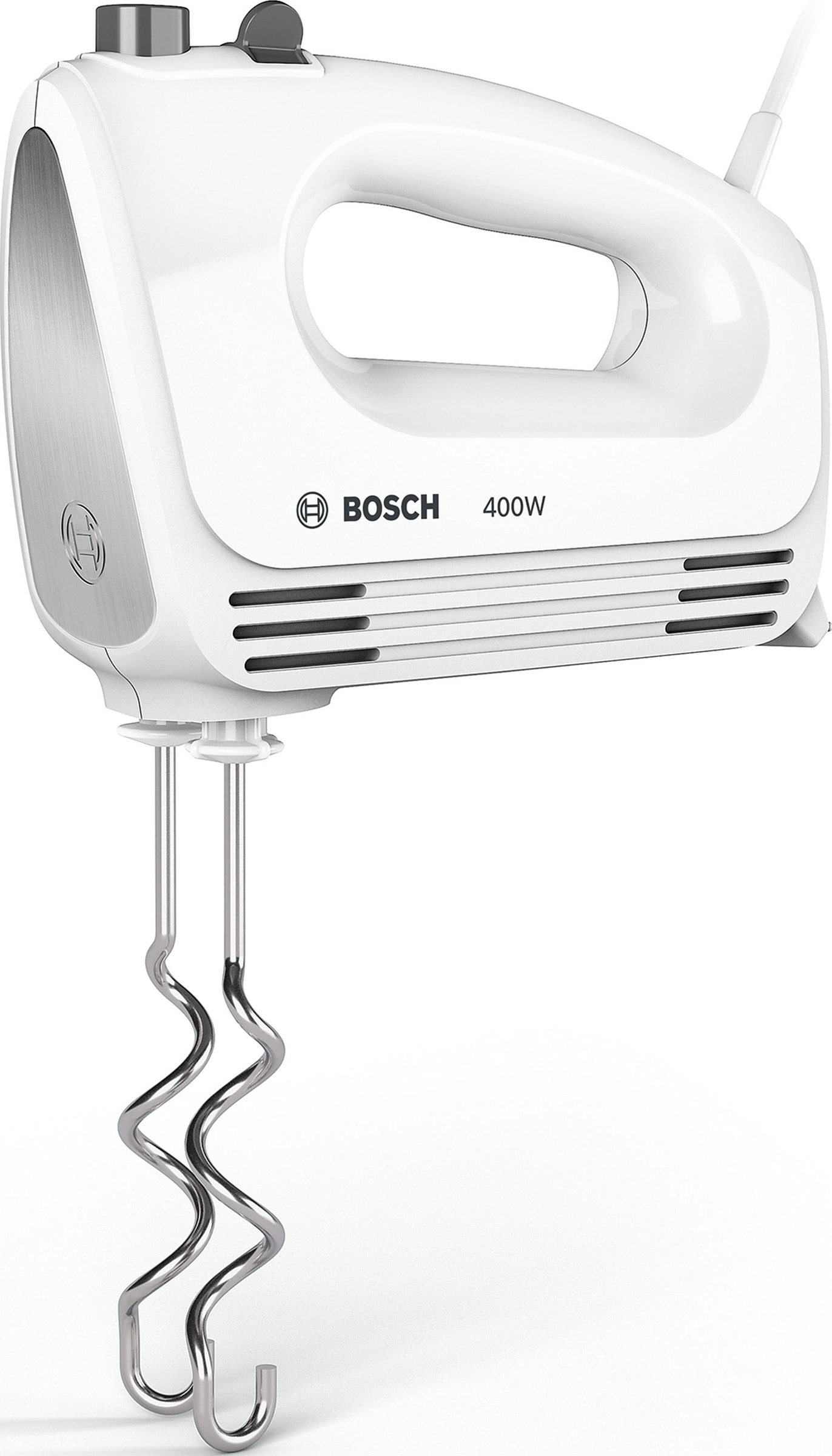 Batteur BOSCH 2 Fouets 2 Crochets 400W Blanc - MFQ24200