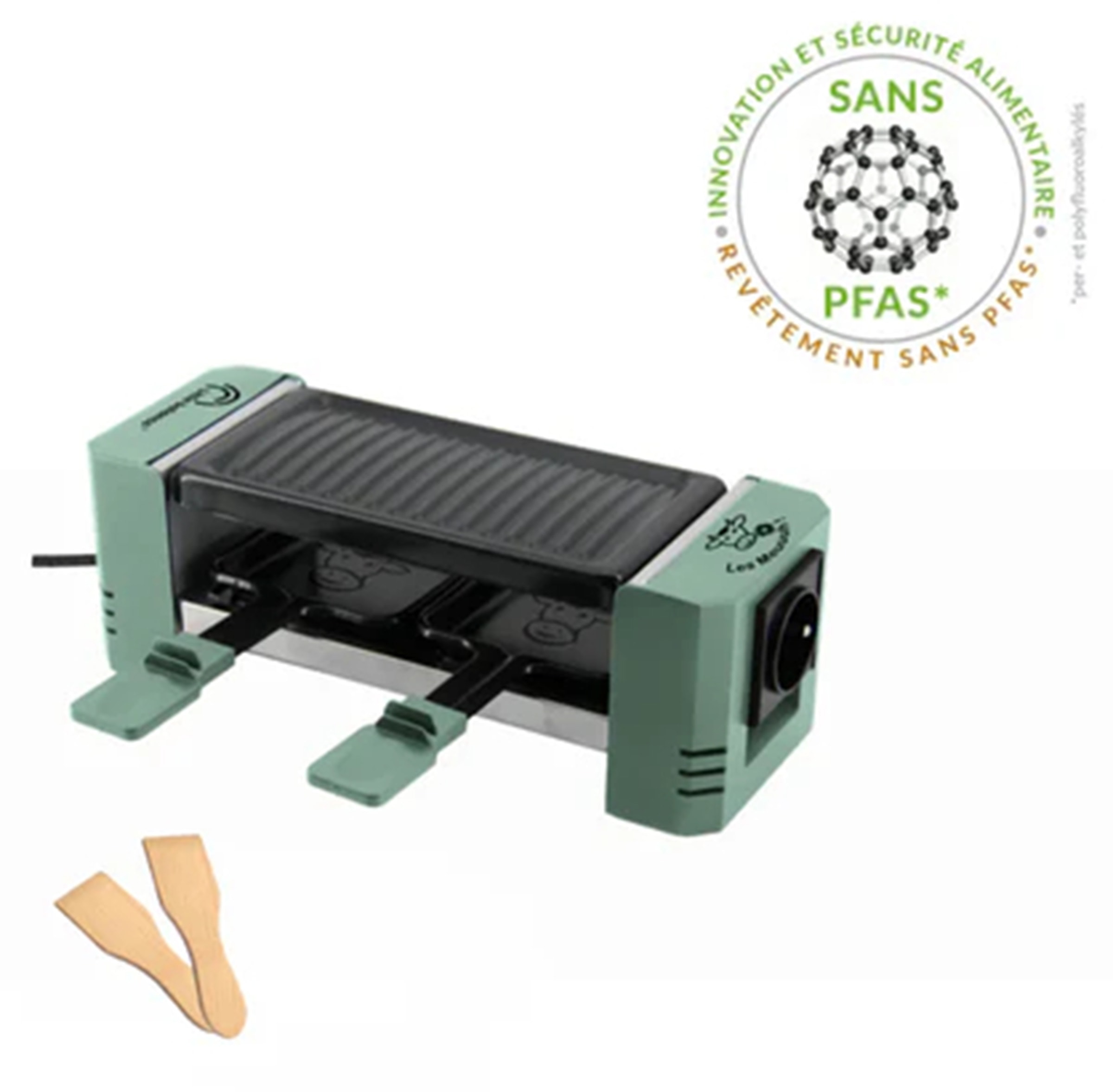 Raclette Multifonction LITTLE BALANCE 2 personnes 320W Vert - 8949