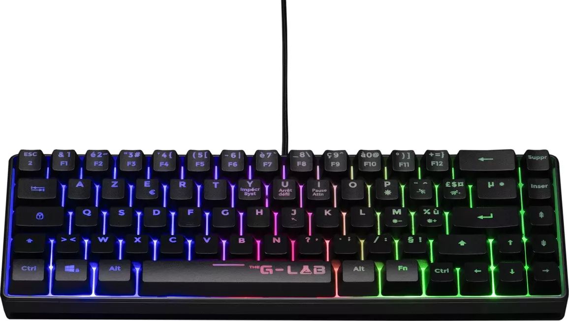 Clavier gamer THE G-LAB Filaire Anti-Ghosting Rétroéclairage LED KEYZ-HYDROGEN/FR