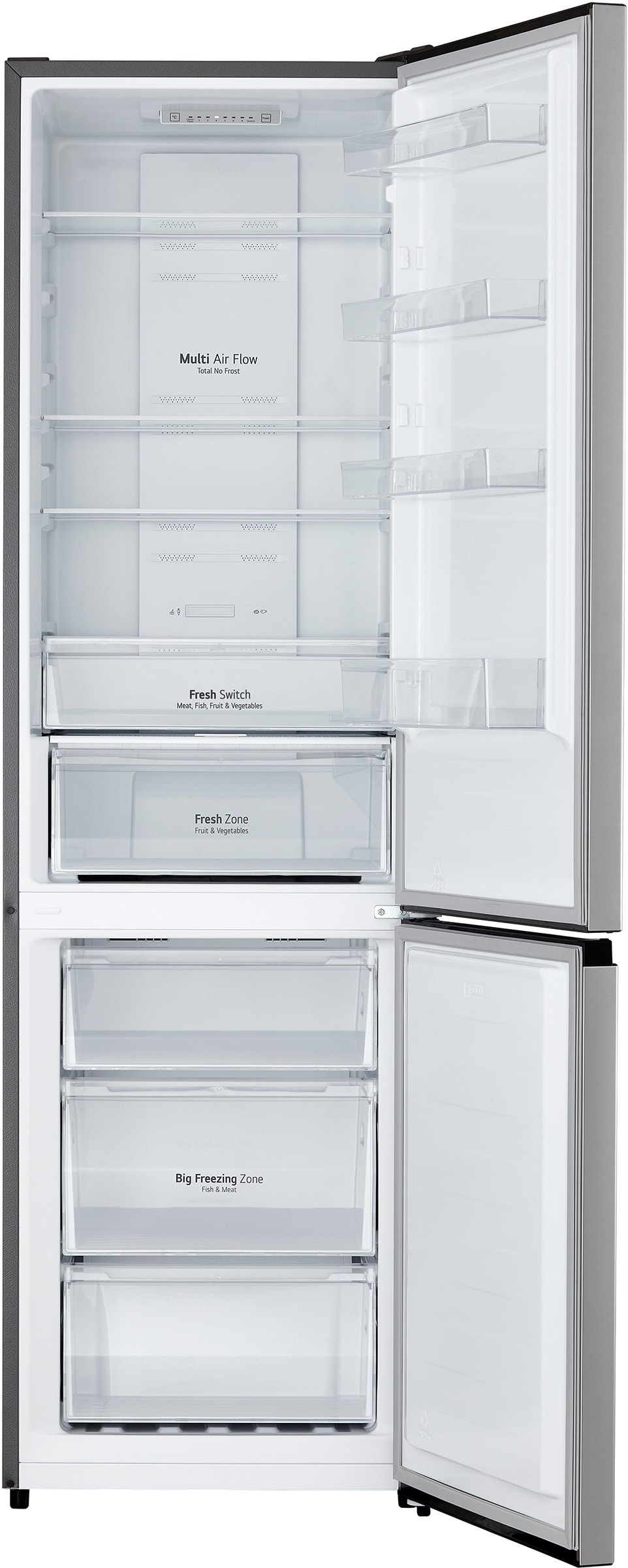 Réfrigérateur congélateur bas LG Multi Air flow, Total no Frost, 336L, Blanc - GBM22HSADH
