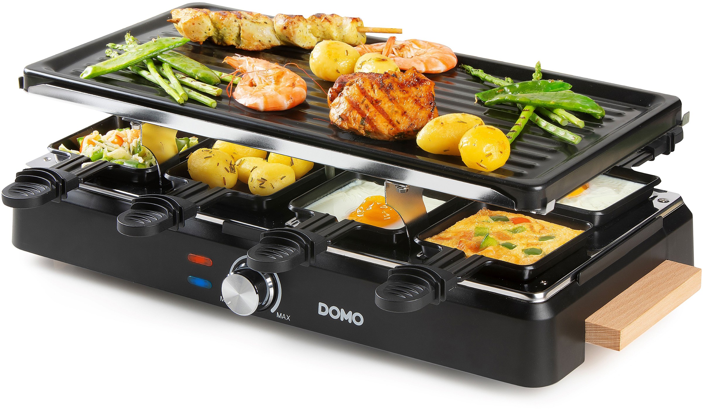 Raclette Multifonction DOMO 8 personnes 1400W Noir - DO9262G