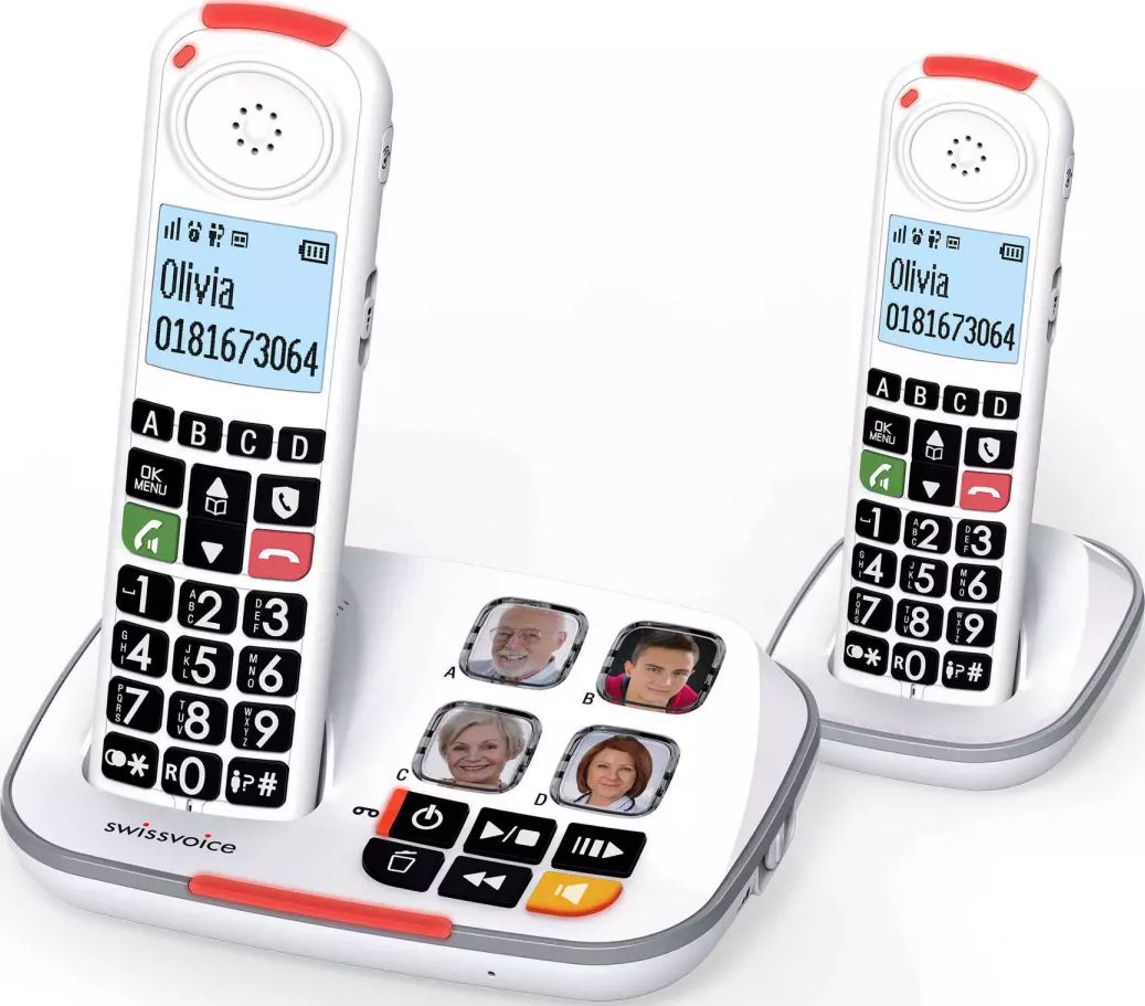 Téléphone sans fil SWISSVOICE Duo Répondeur 30min Blanc XTRA2355DUO