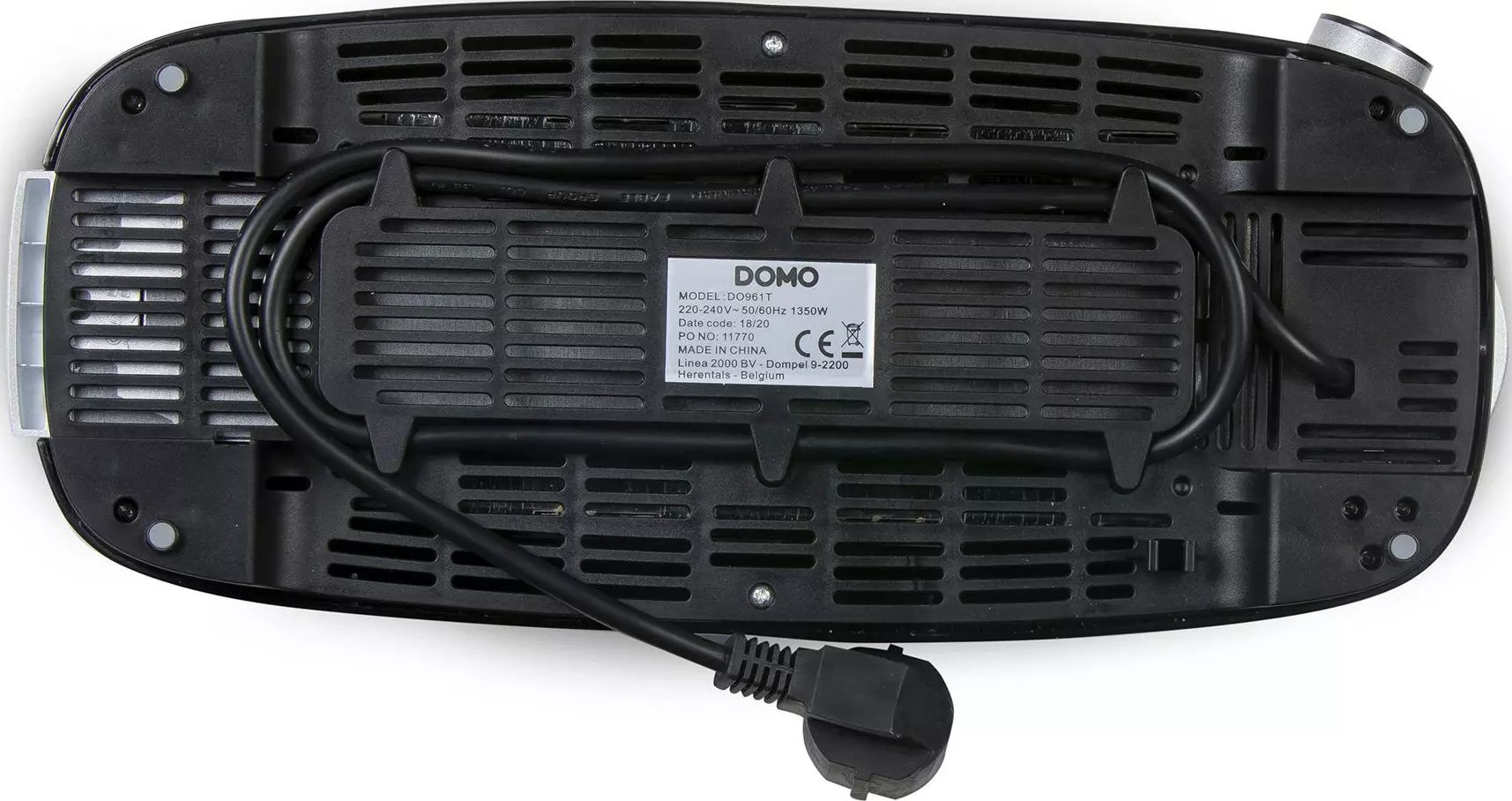 Grille pain DOMO 2 fentes 1350W Noir - DO961T