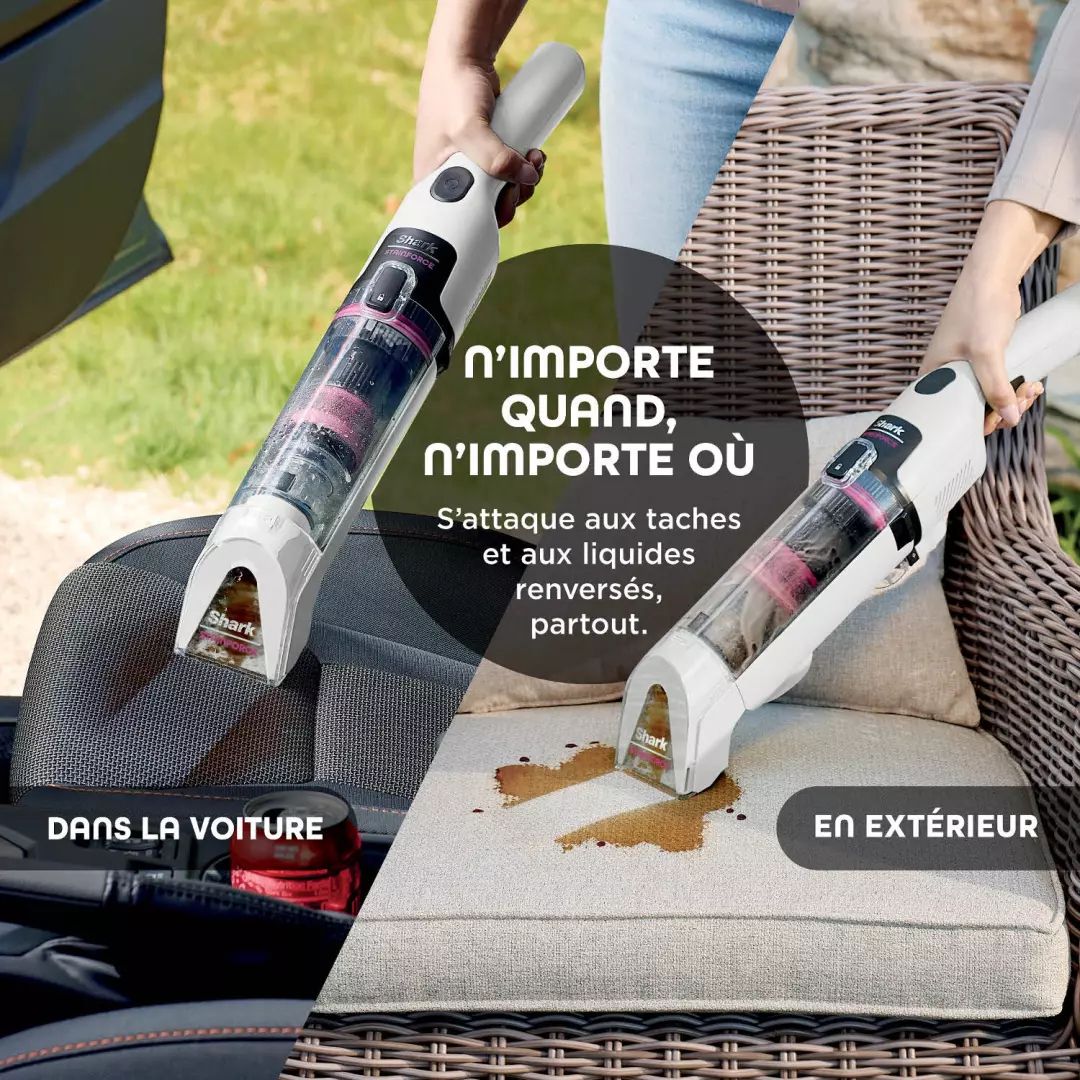 Nettoyeur textile SHARK Sans fil 1000W Blanc - HX100EUT