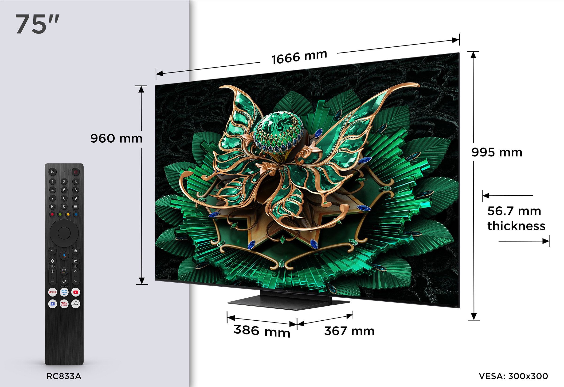 TV Mini LED 4K 189 cm TCL - 75Q7C TV Mini LED 4K 189 cm TCL - 75Q7C