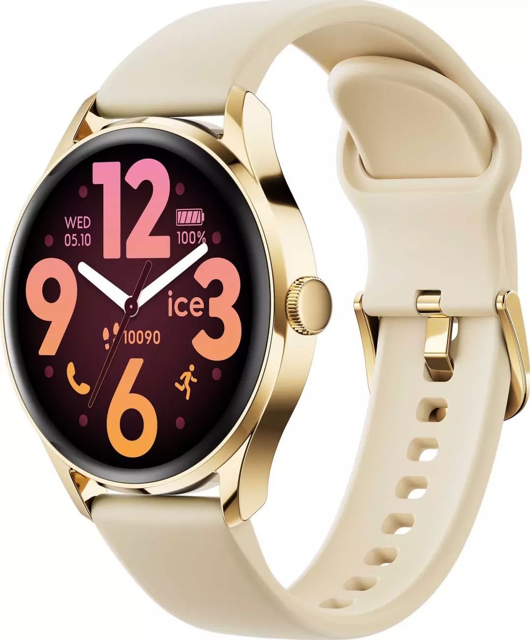 Montre connectée ICE WATCH Ice Smart 3.0 Round 39mm GPS Beige - SMART3GOLDBEIGE