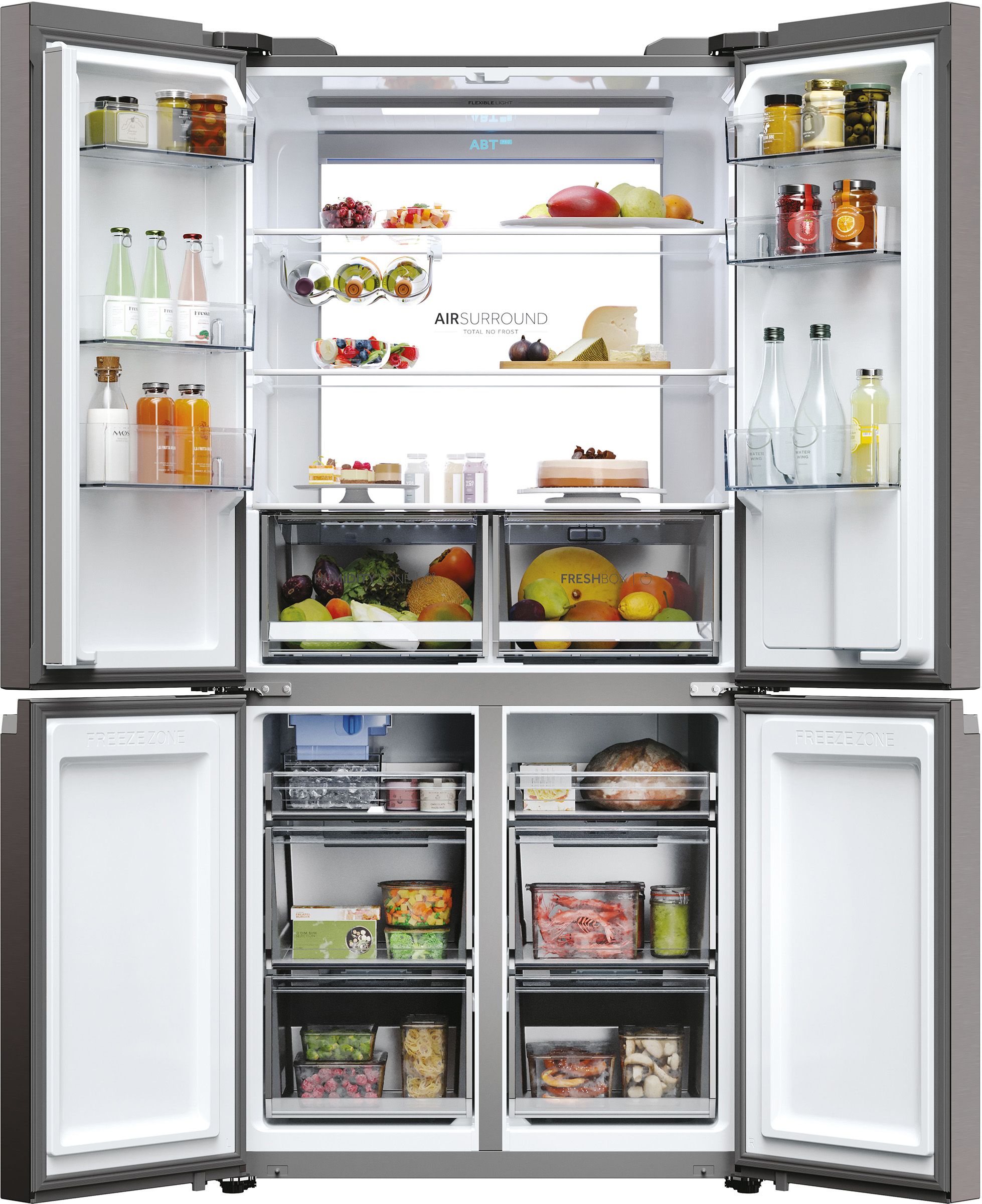 Réfrigérateur 4 portes HAIER 642L No Frost Inox - HCR79F19EHMD