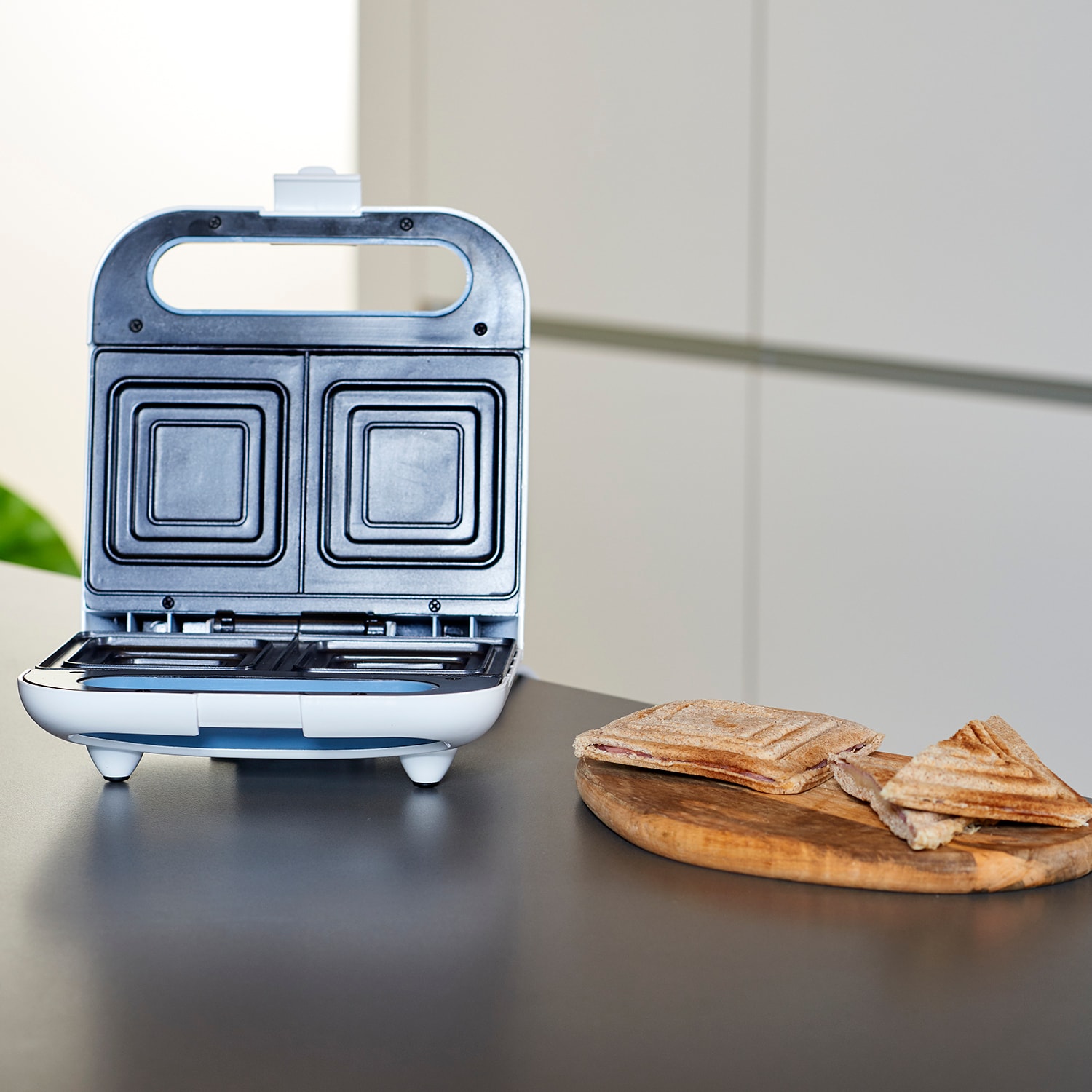 Appareil à croque monsieur TAURUS 4 jeux de plaques 800W Blanc - MYSANDWICH