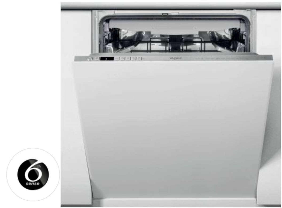WHIRLPOOL Lave vaisselle tout integrable 60 cm 6ème sens 11 programmes 43dB 14 couverts - WIS7030PEF