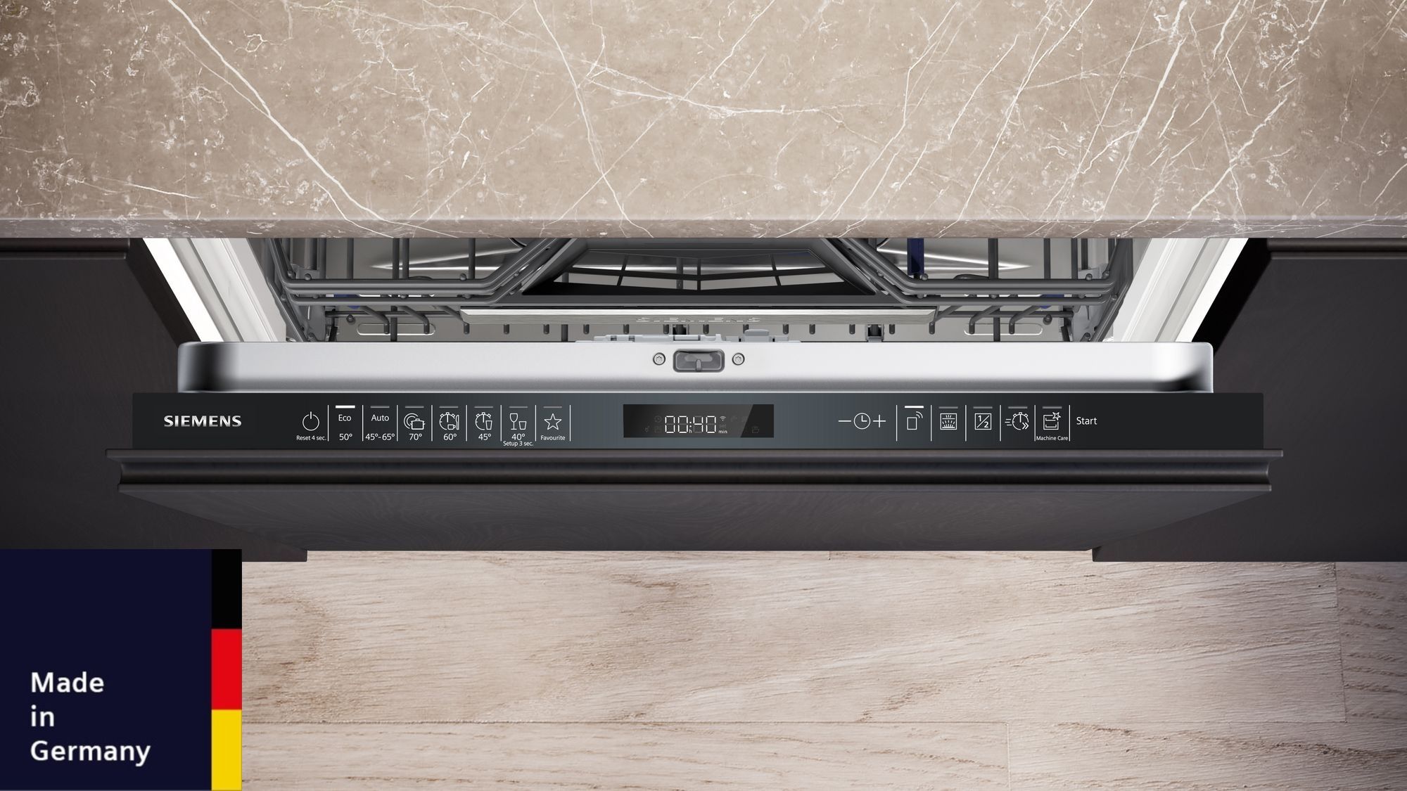 Lave vaisselle tout integrable 60 cm SIEMENS Connecté 14 couverts 42dB - SN65EX23CE