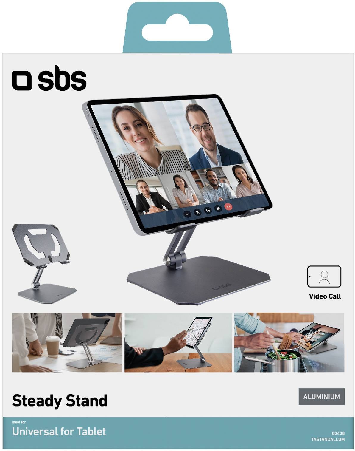 SBS Support bureau Support de bureau portable pour tablettes - SUPPORT-TAB-BRASINCL