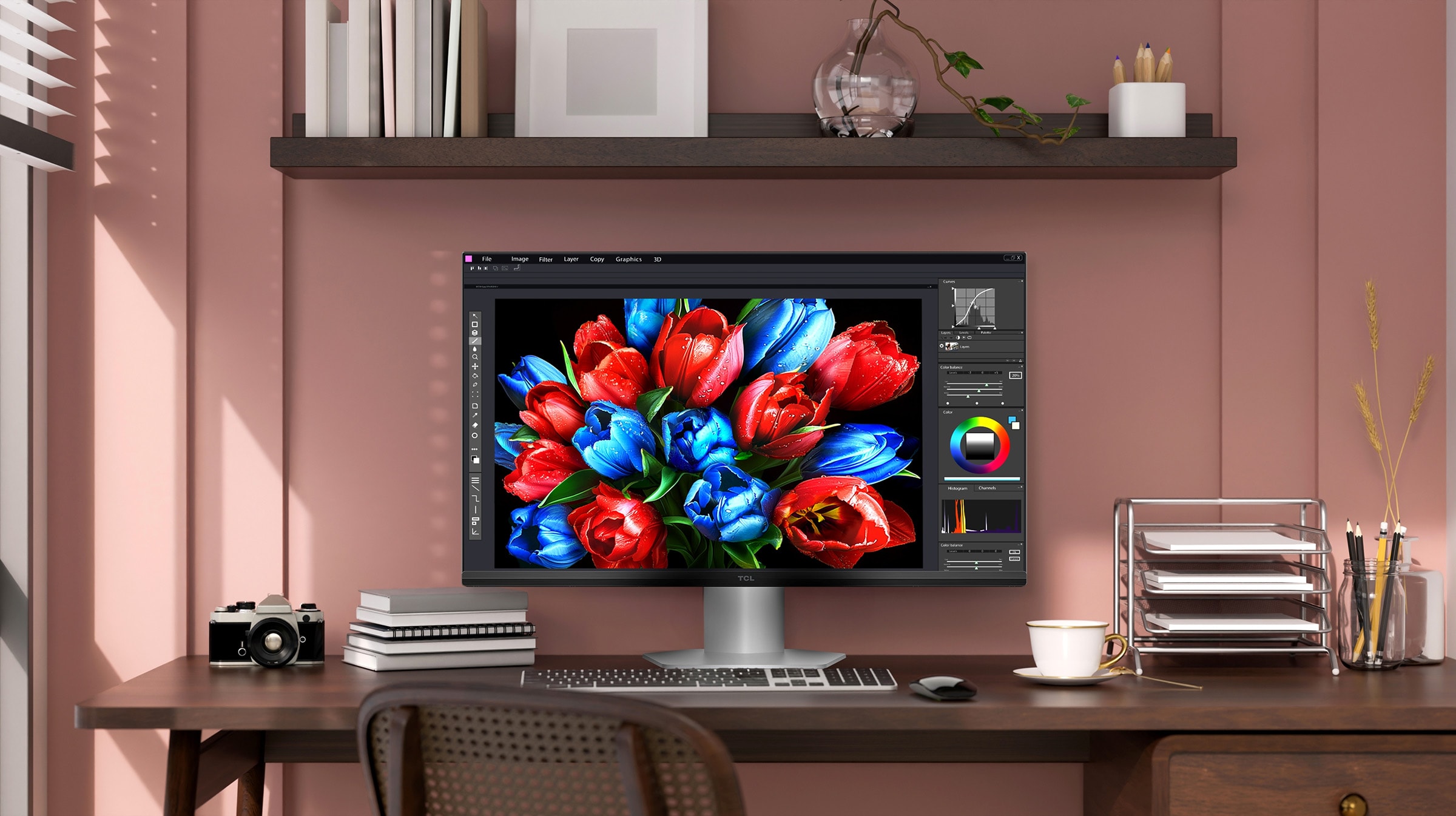 Ecran 25 pouces Full HD TCL IPS HDMI VGA Blanc - 25G54