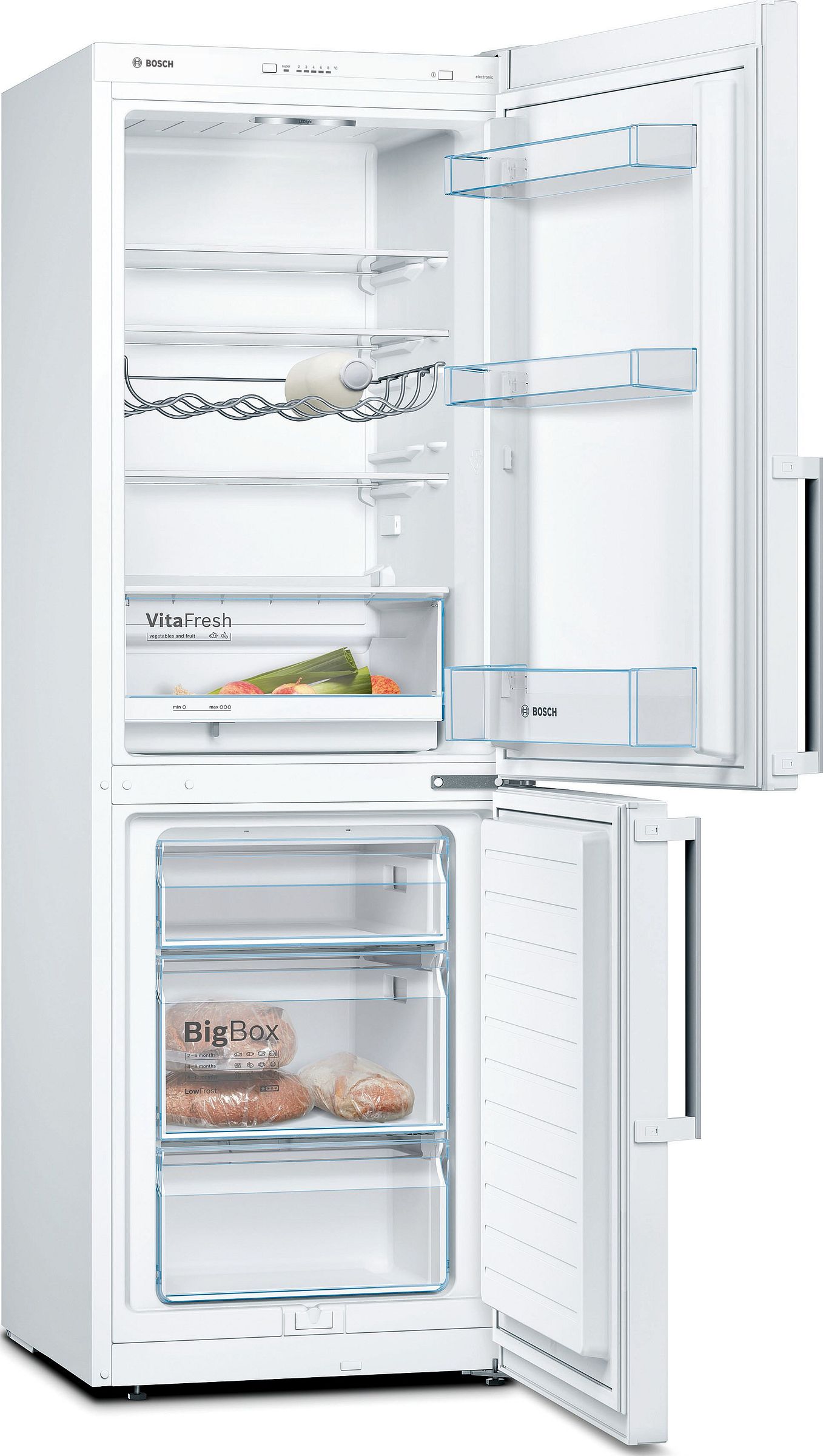 Réfrigérateur congélateur bas BOSCH 289L Froid statique Blanc - KGV33VWEP