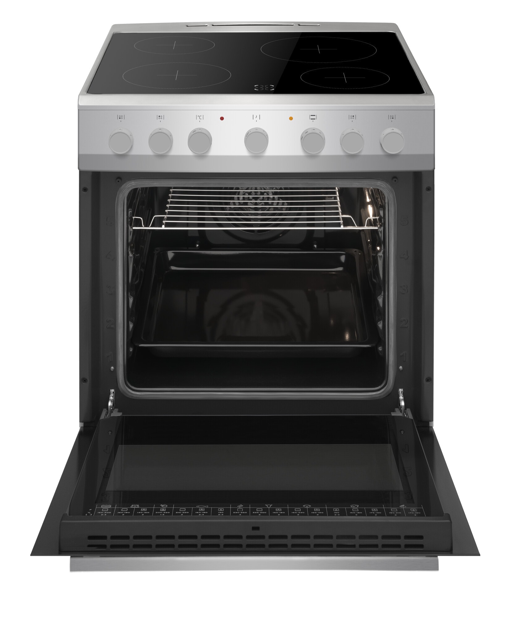 Cuisiniere vitroceramique FAGOR 4 Foyers, four multifonction, 62L, Inox - FACV3004S Cuisiniere vitroceramique FAGOR 4 Foyers, four multifonction, 62L, Inox - FACV3004S