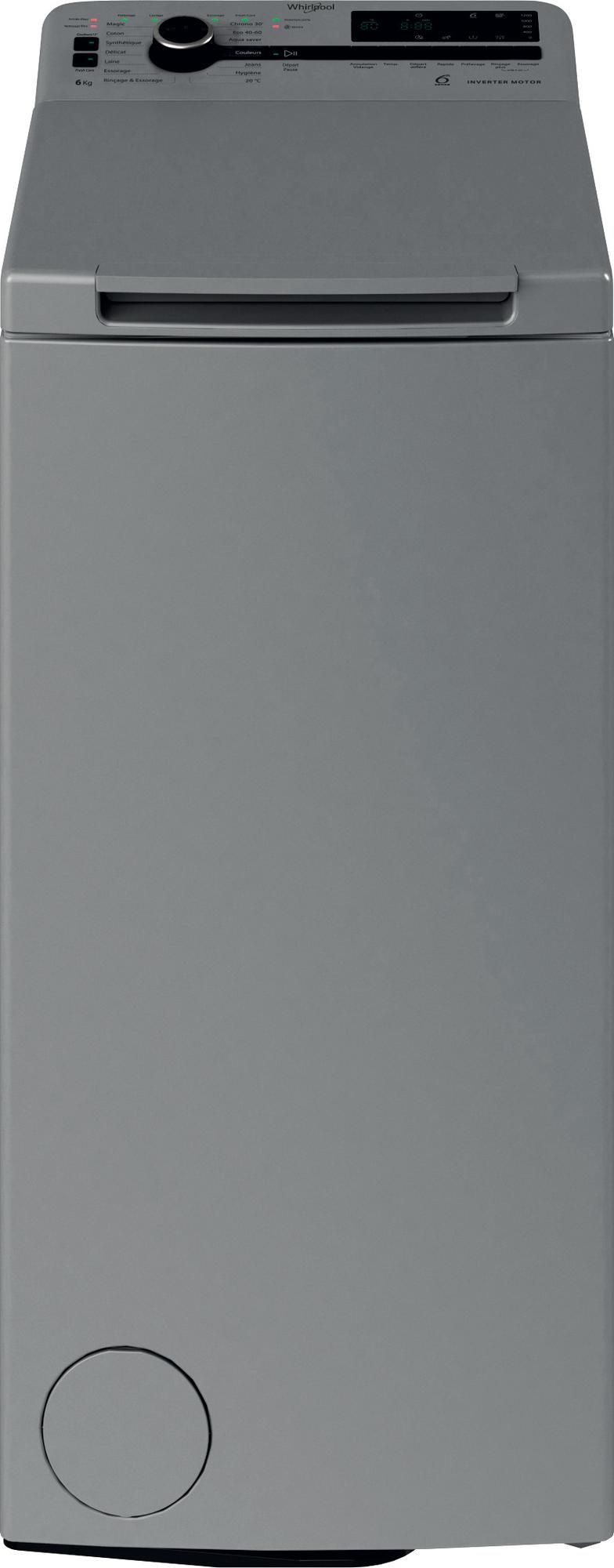Lave linge Top WHIRLPOOL 6kg 1200trs/min Silver - TDLRS6261FR
