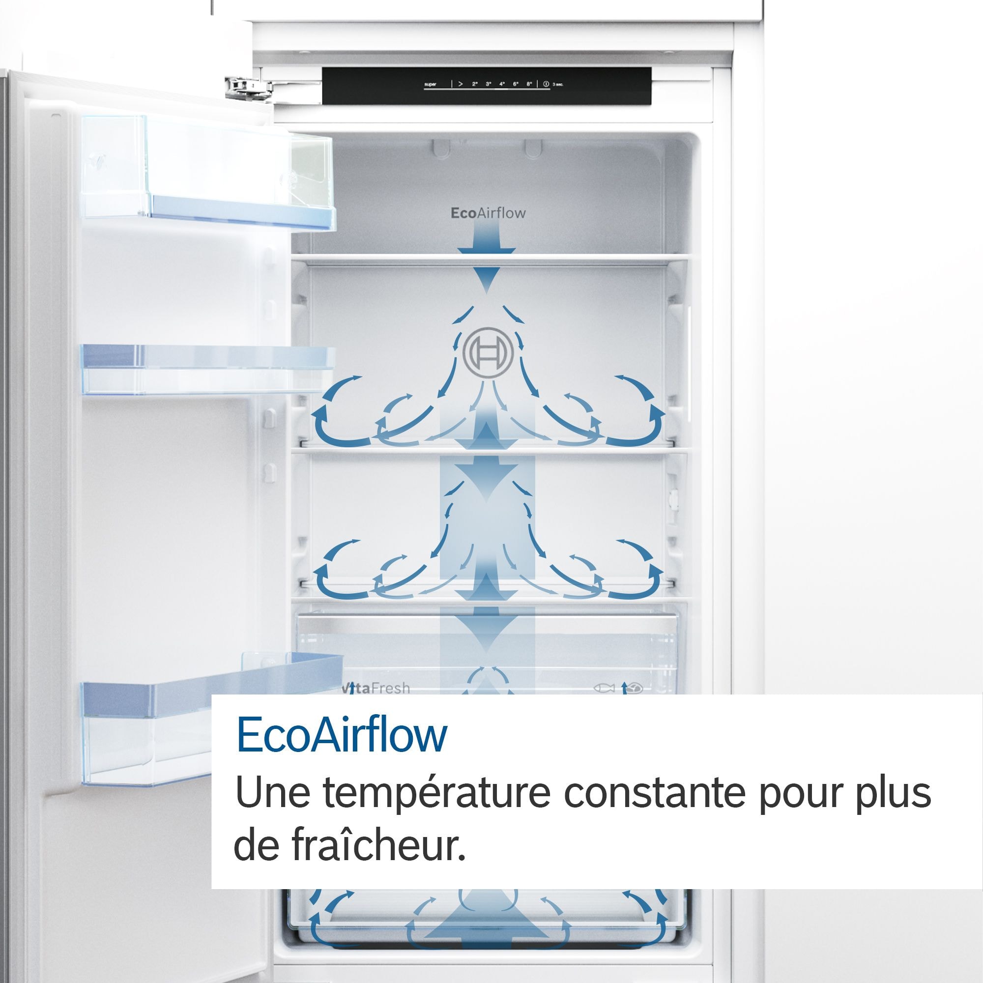 Table top encastrable BOSCH 110L Froid statique Blanc - KUL22VFD0