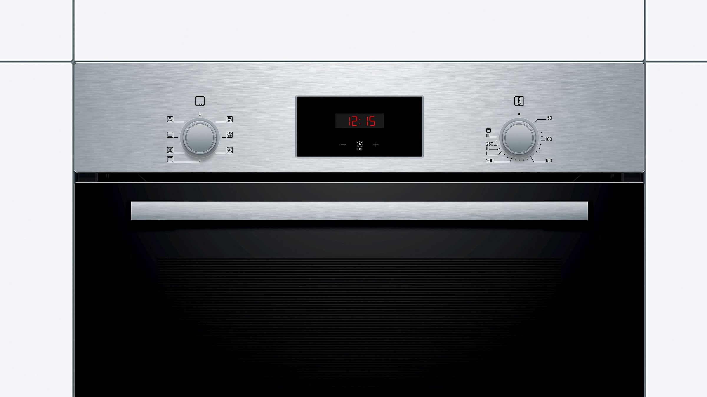 Four encastrable EcoClean BOSCH Chaleur tournante 66 L Inox - HBF133BR0