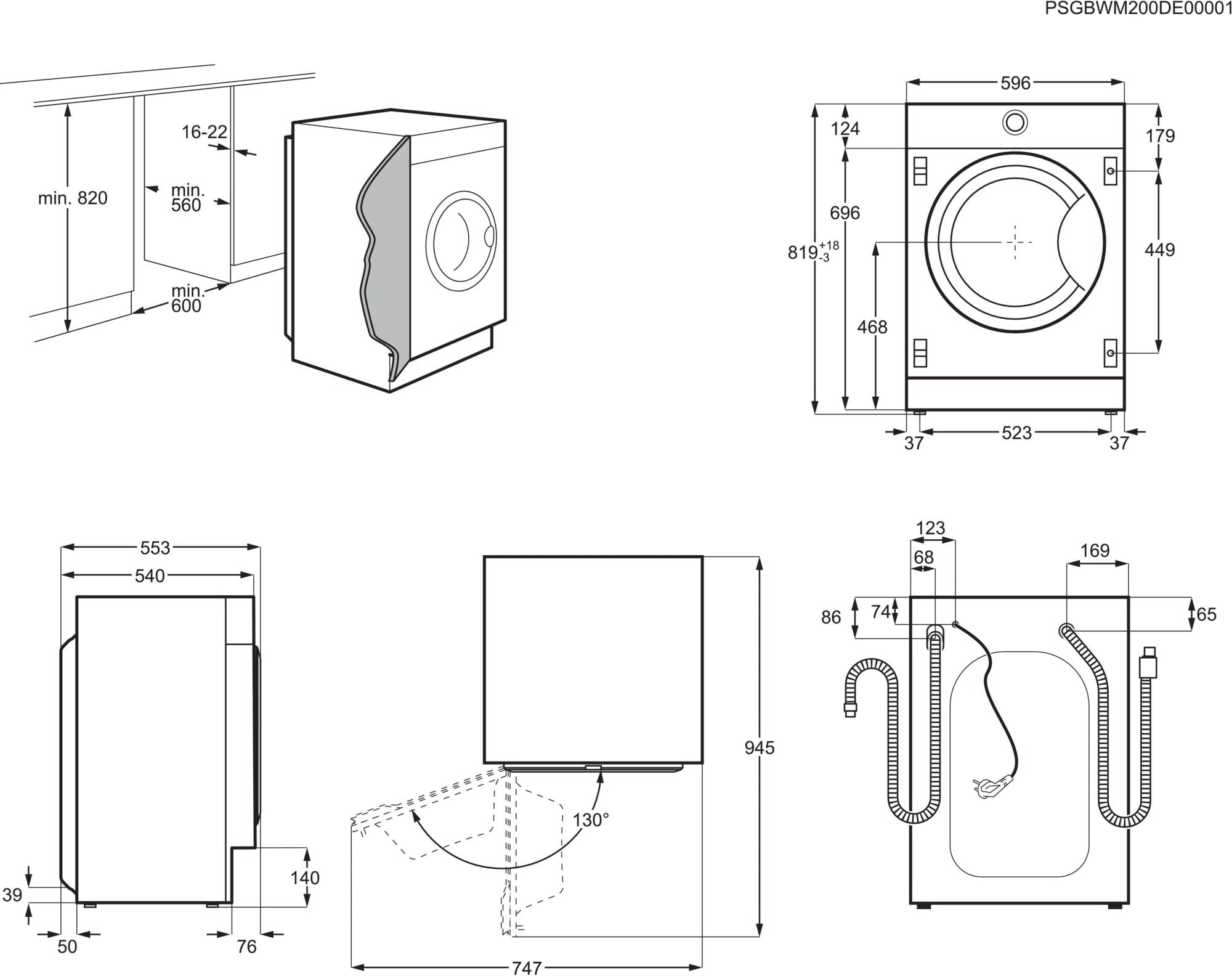 Lave linge encastrable ELECTROLUX - EW7F1482BI Lave linge encastrable ELECTROLUX - EW7F1482BI