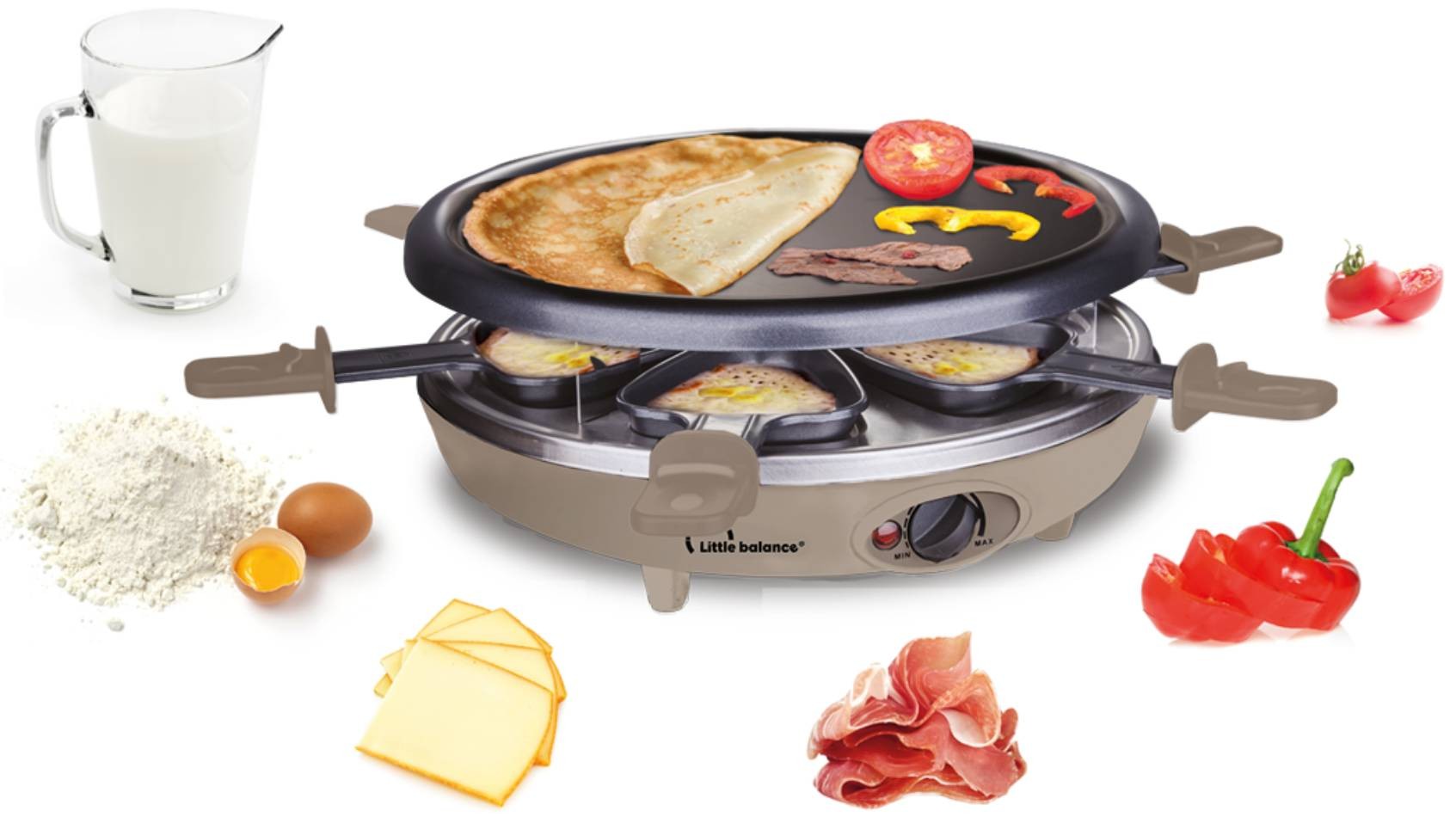 Raclette Multifonction LITTLE BALANCE 1200W 6 personnes - 8692
