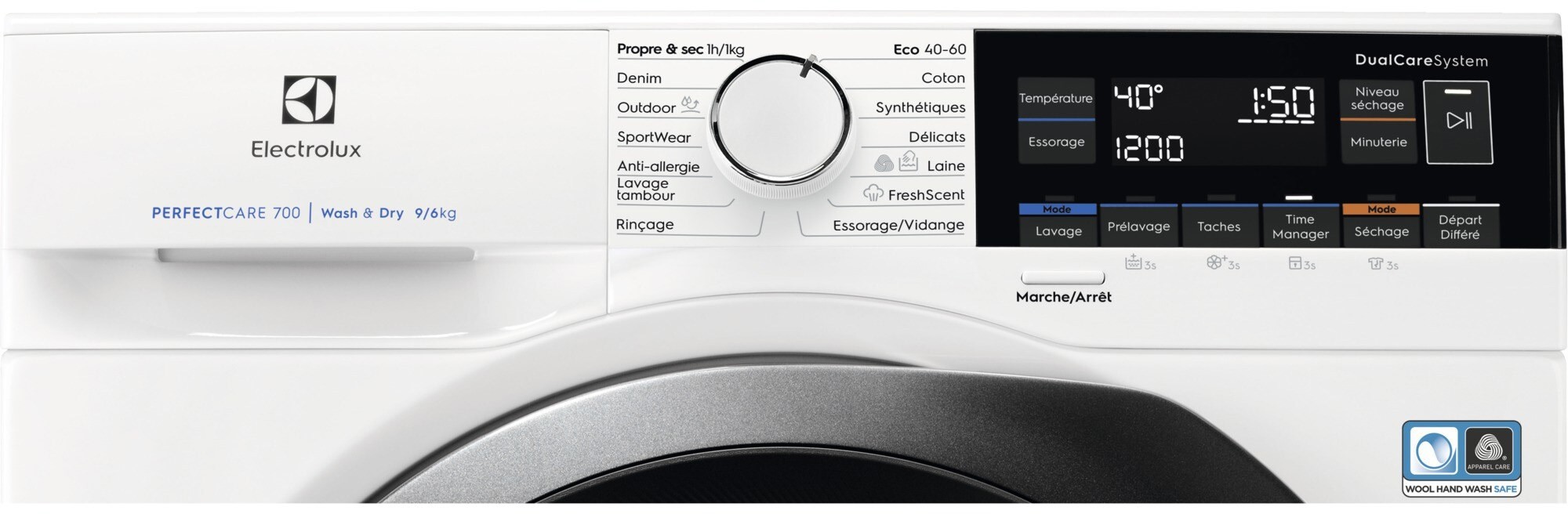 Lave linge sechant Frontal ELECTROLUX PerfectCare 700 vapeur 9kg / 6kg - EW7W3922RC Lave linge sechant Frontal ELECTROLUX PerfectCare 700 vapeur 9kg / 6kg - EW7W3922RC