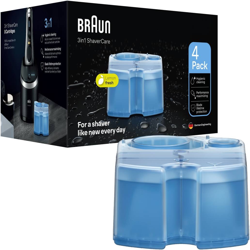Accessoire rasoir BRAUN Clean & Renew Pack de 4 recharges Citron CCR4/